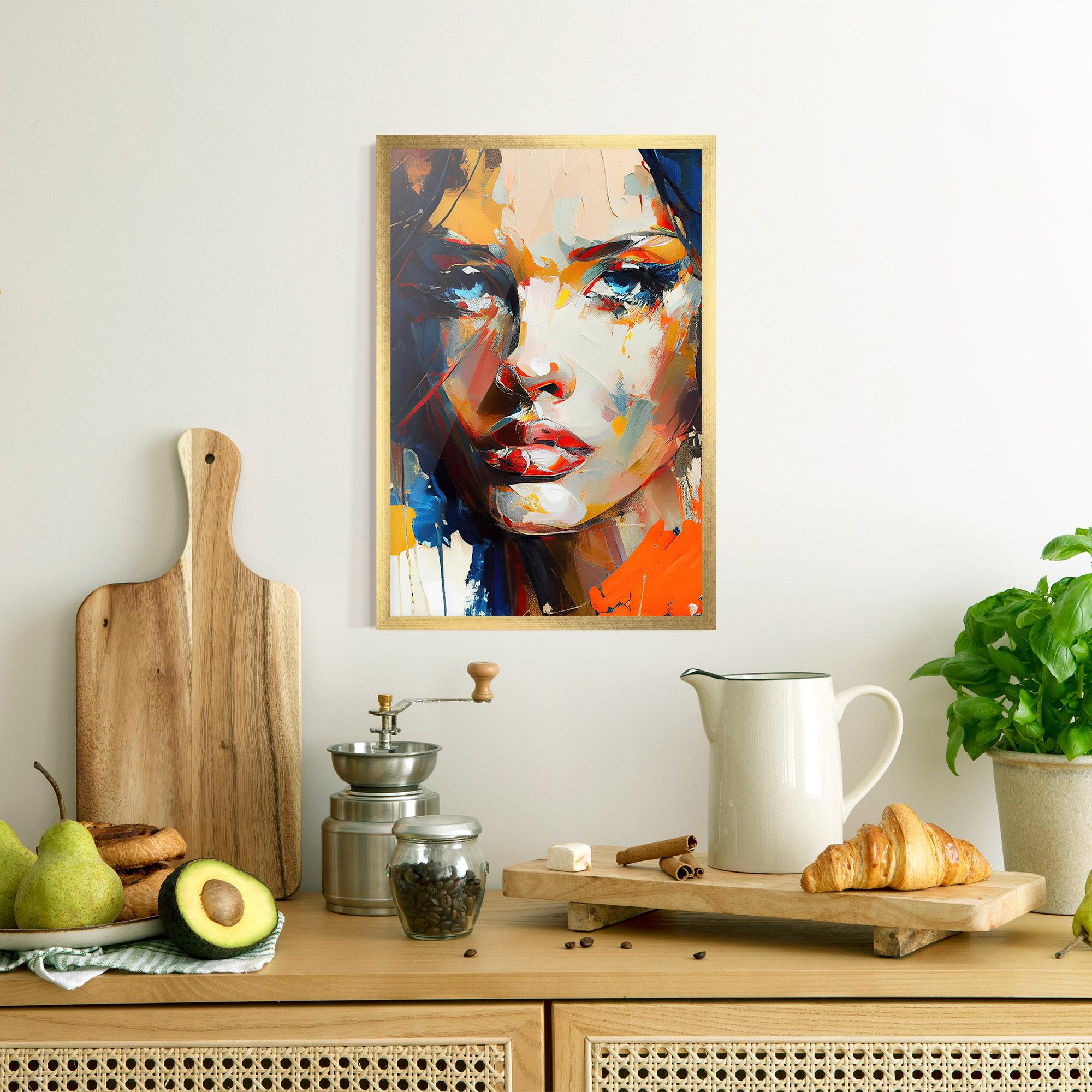 Рамкиран постер Beautiful Brunette Woman mockup 8