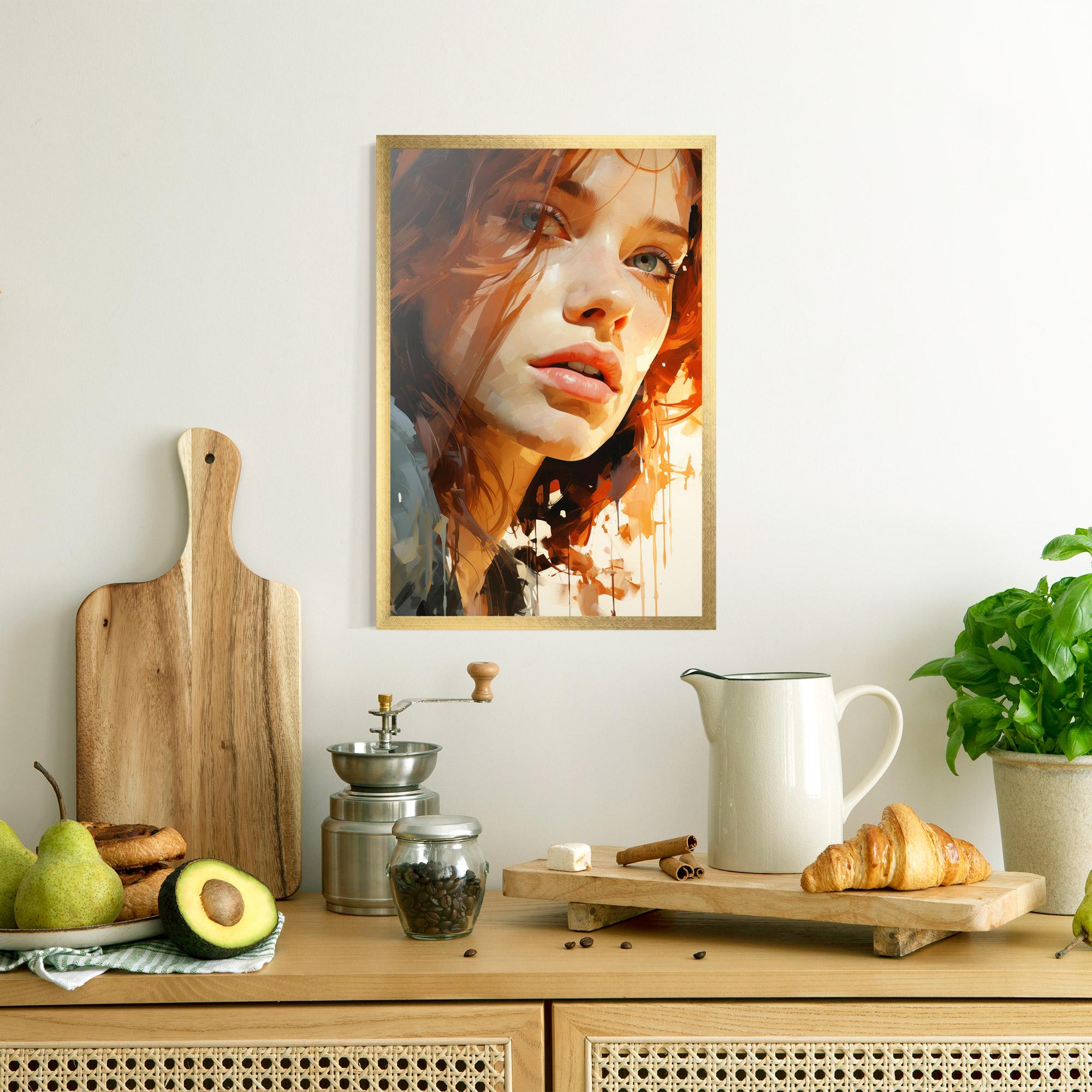 Рамкиран постер Pretty Woman Portrait mockup 8