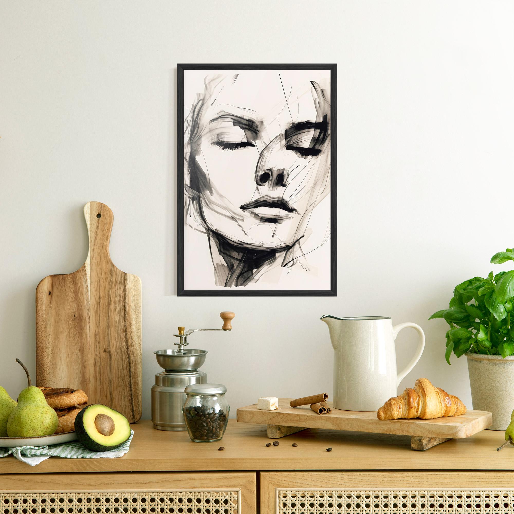 Рамкиран постер Continuous Line Woman mockup 8