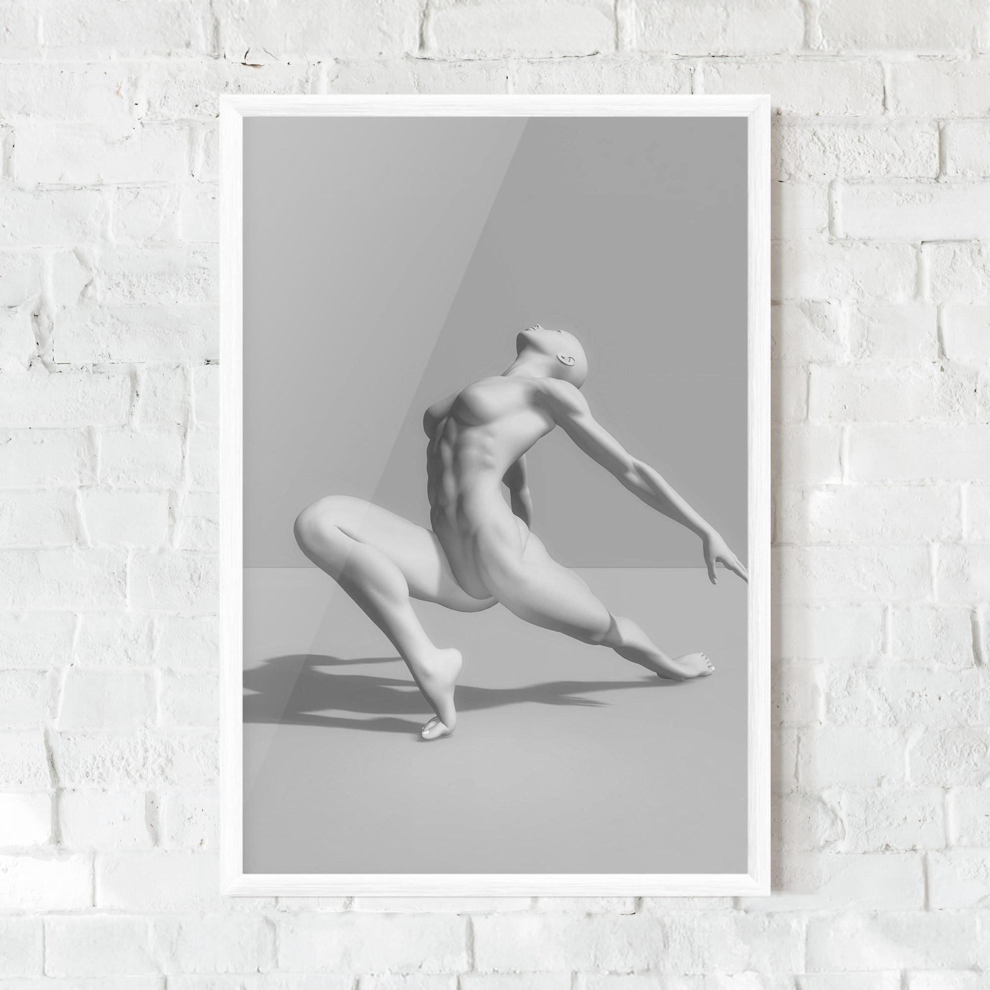 Рамкиран постер 3d Ballet Pose mockup 0