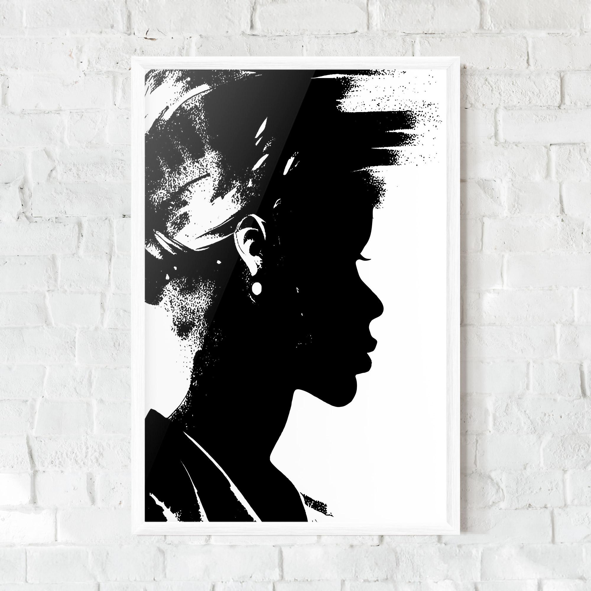 Рамкиран постер Black Silhouette mockup 0