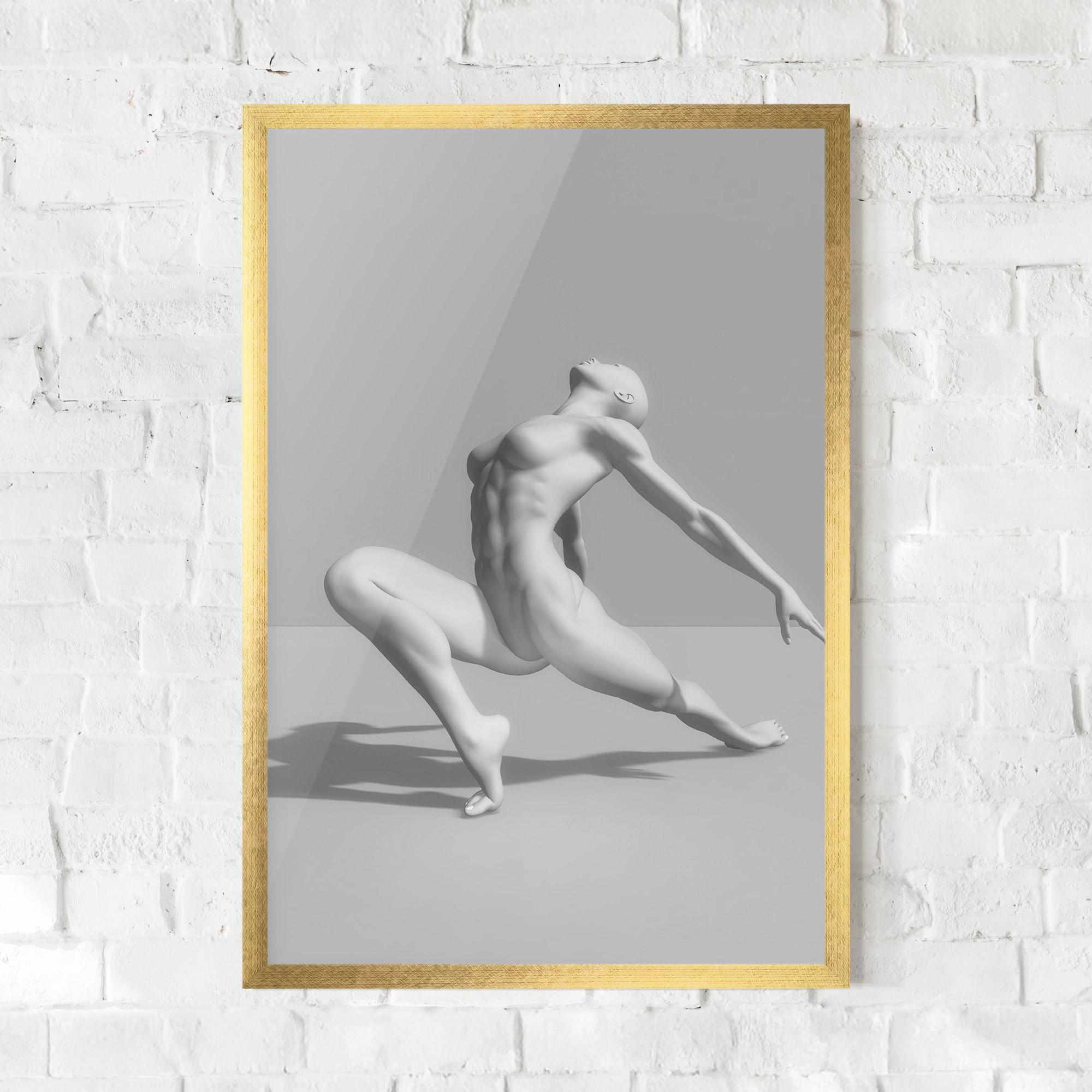 Рамкиран постер 3d Ballet Pose mockup 0
