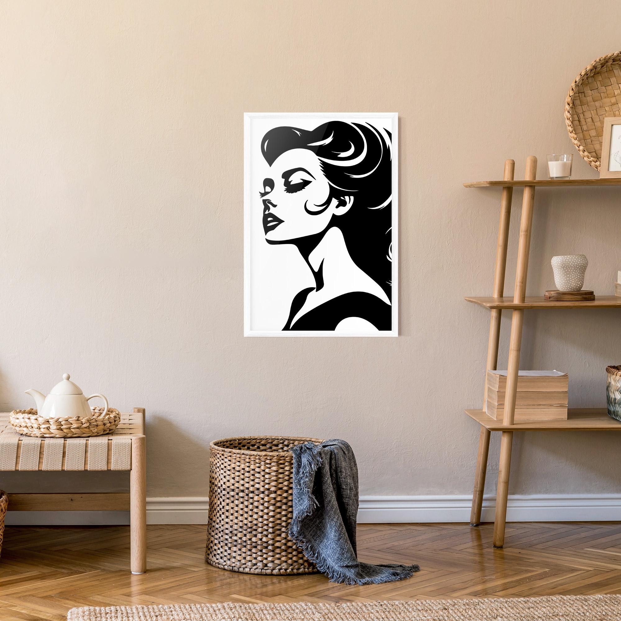 Рамкиран постер Eyeliner Shilouette mockup 9