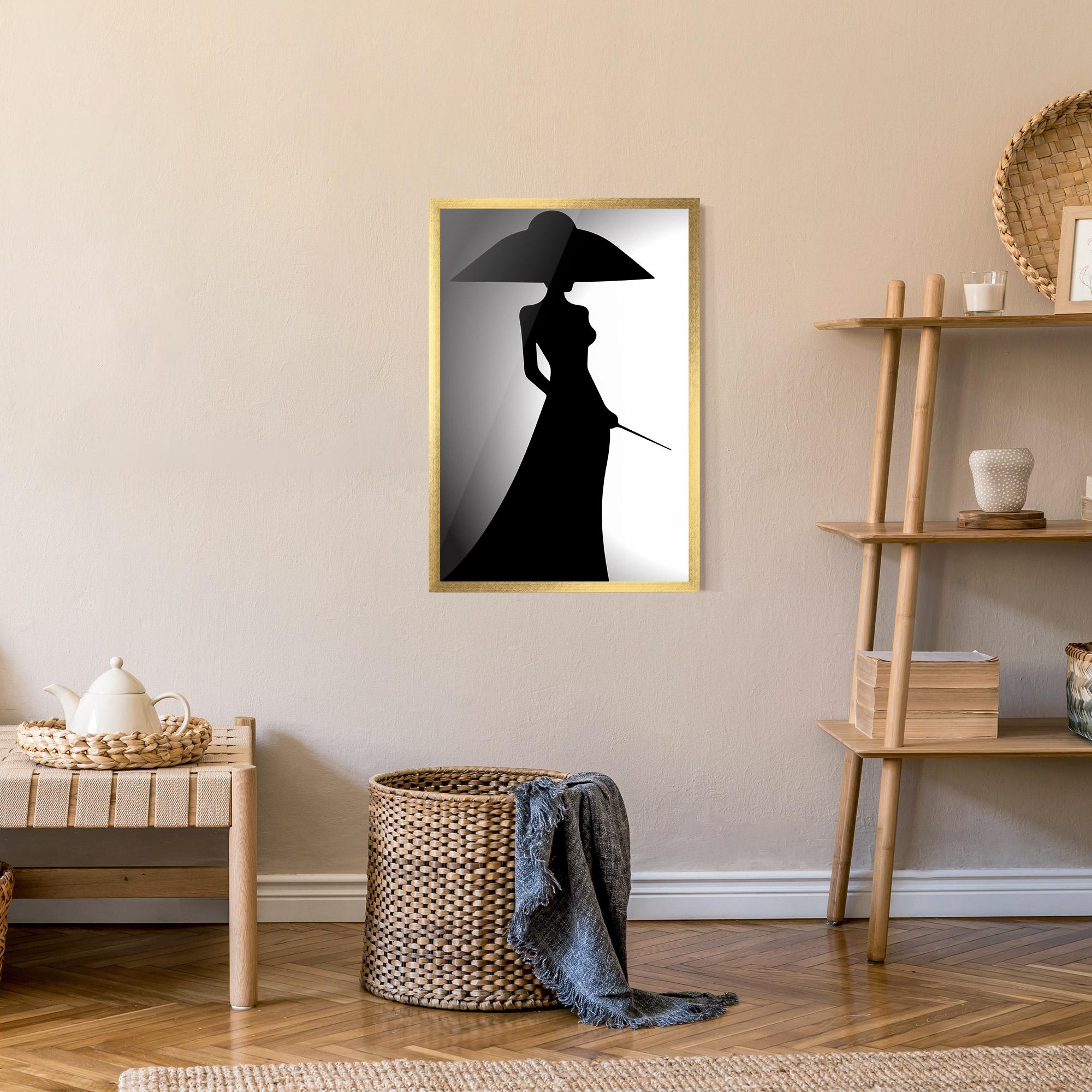 Рамкиран постер Big Hat Lady mockup 9