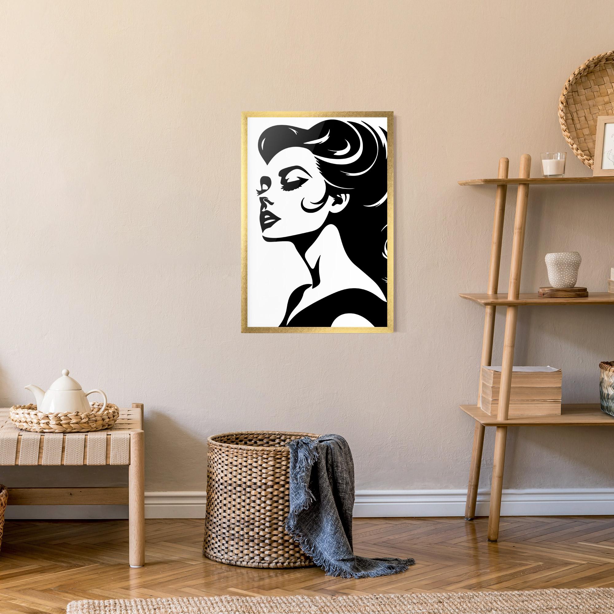 Рамкиран постер Eyeliner Shilouette mockup 9