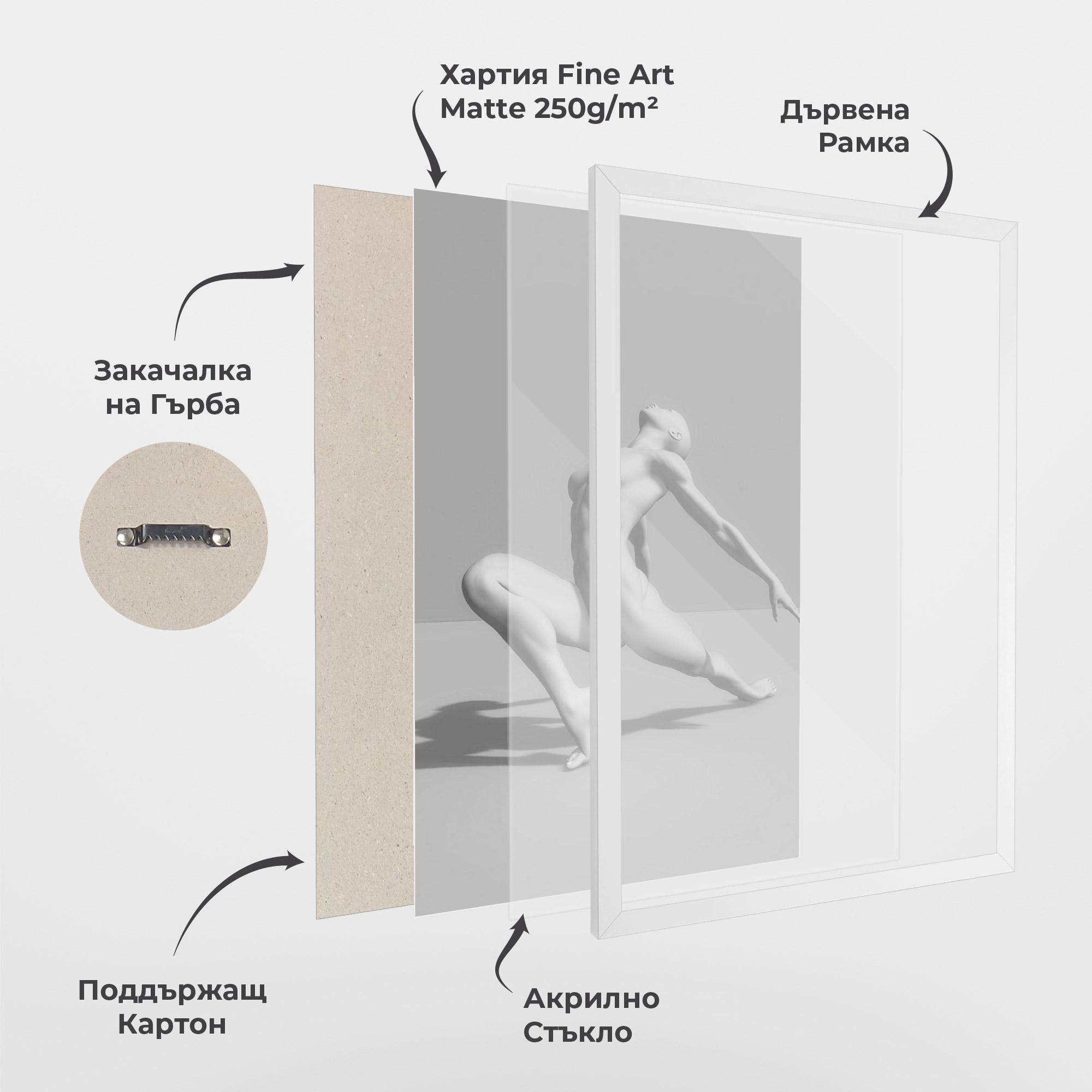 Рамкиран постер 3d Ballet Pose mockup 1