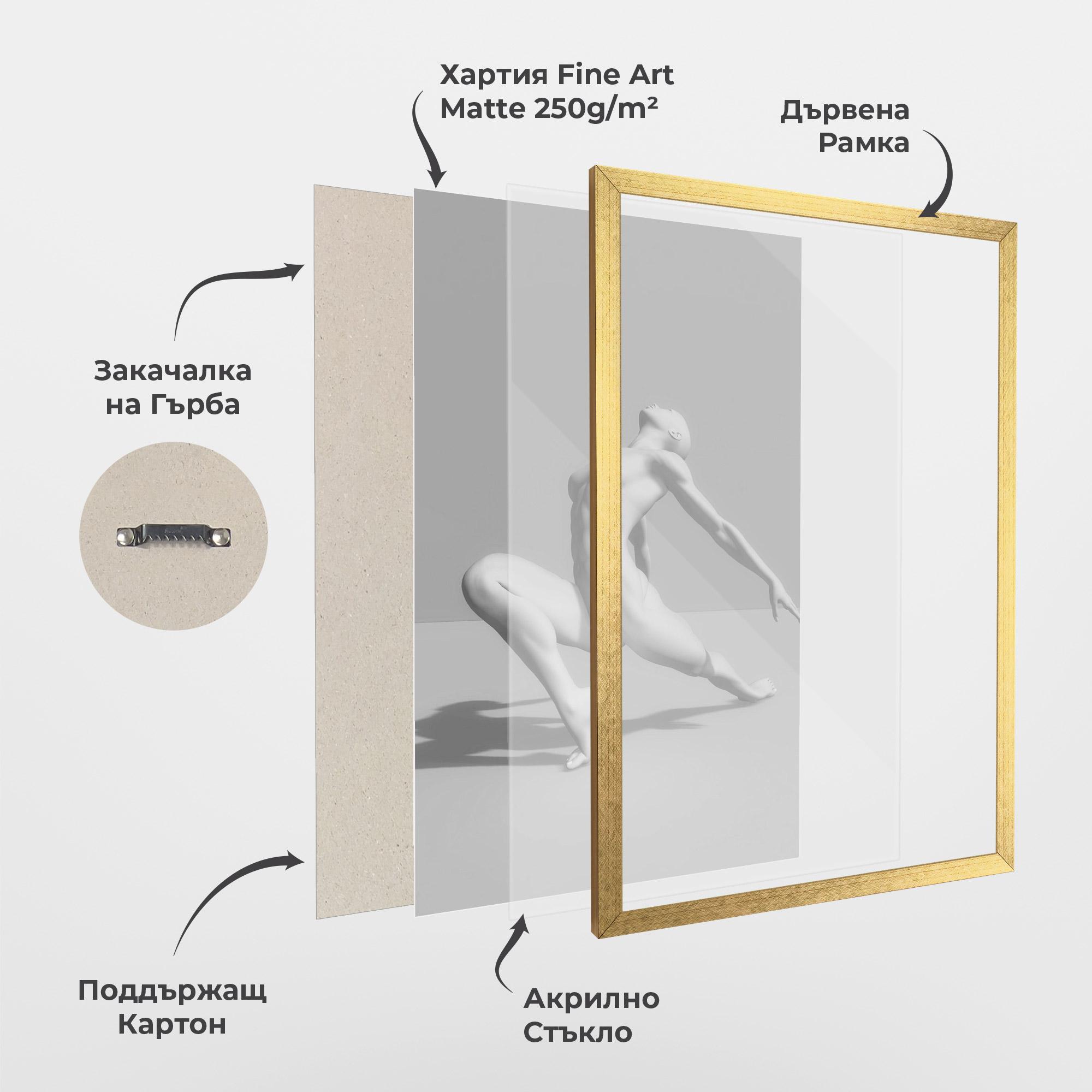 Рамкиран постер 3d Ballet Pose mockup 1