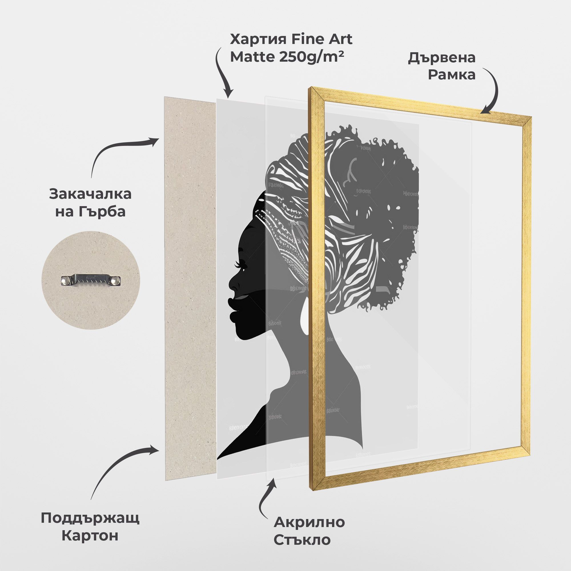 Black Woman Silhouette mockup 1