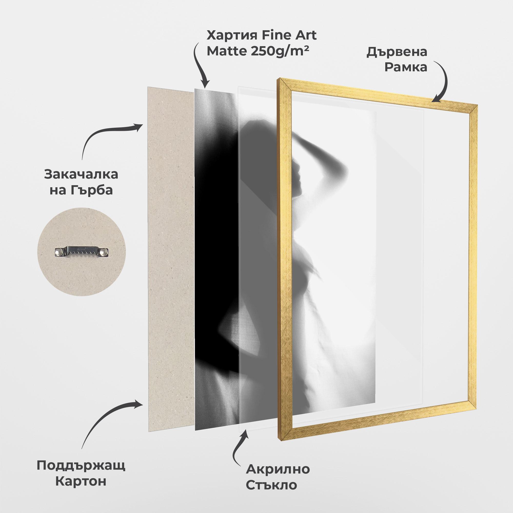 Рамкиран постер Blurred Girl mockup 1