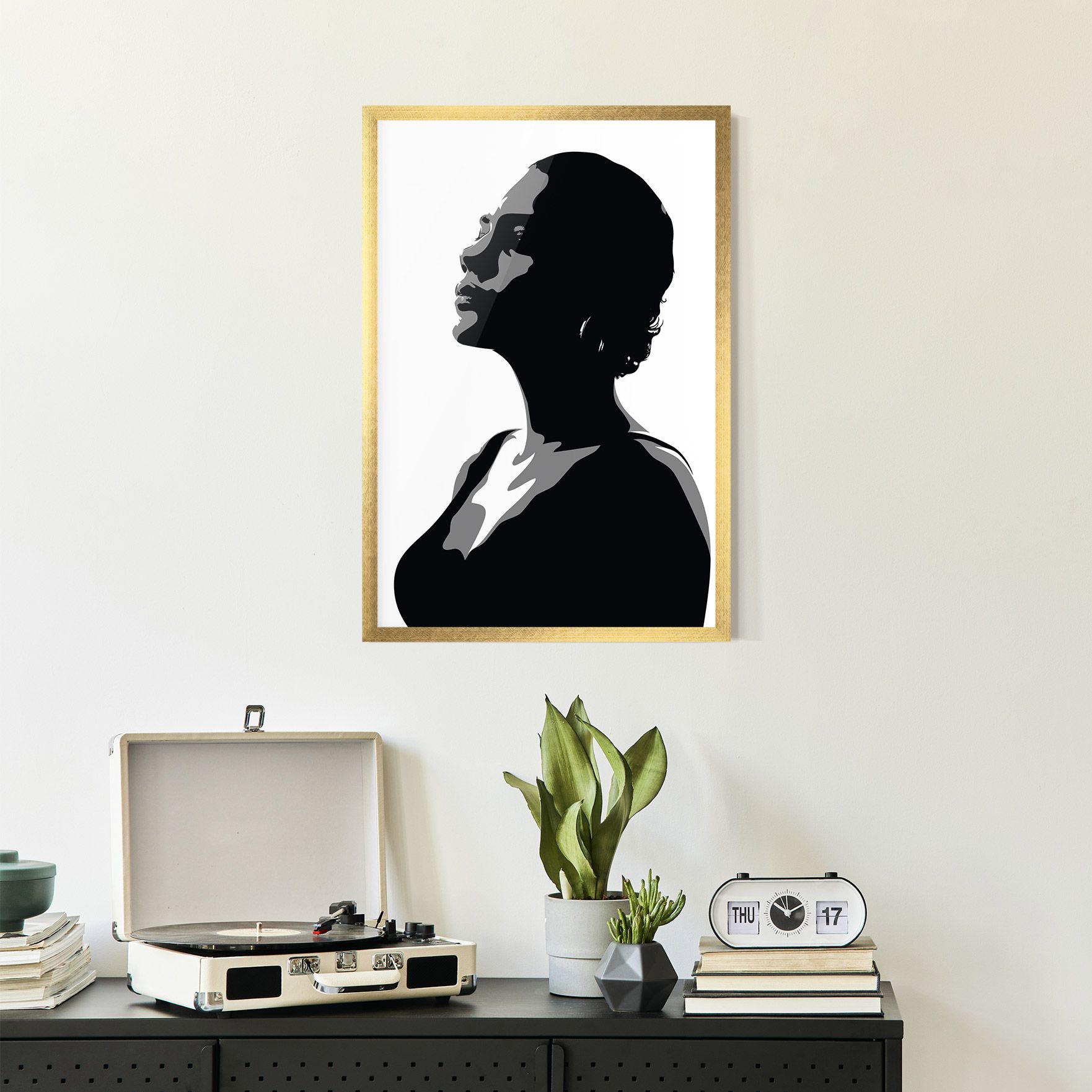 Black Woman Shilouette mockup 2