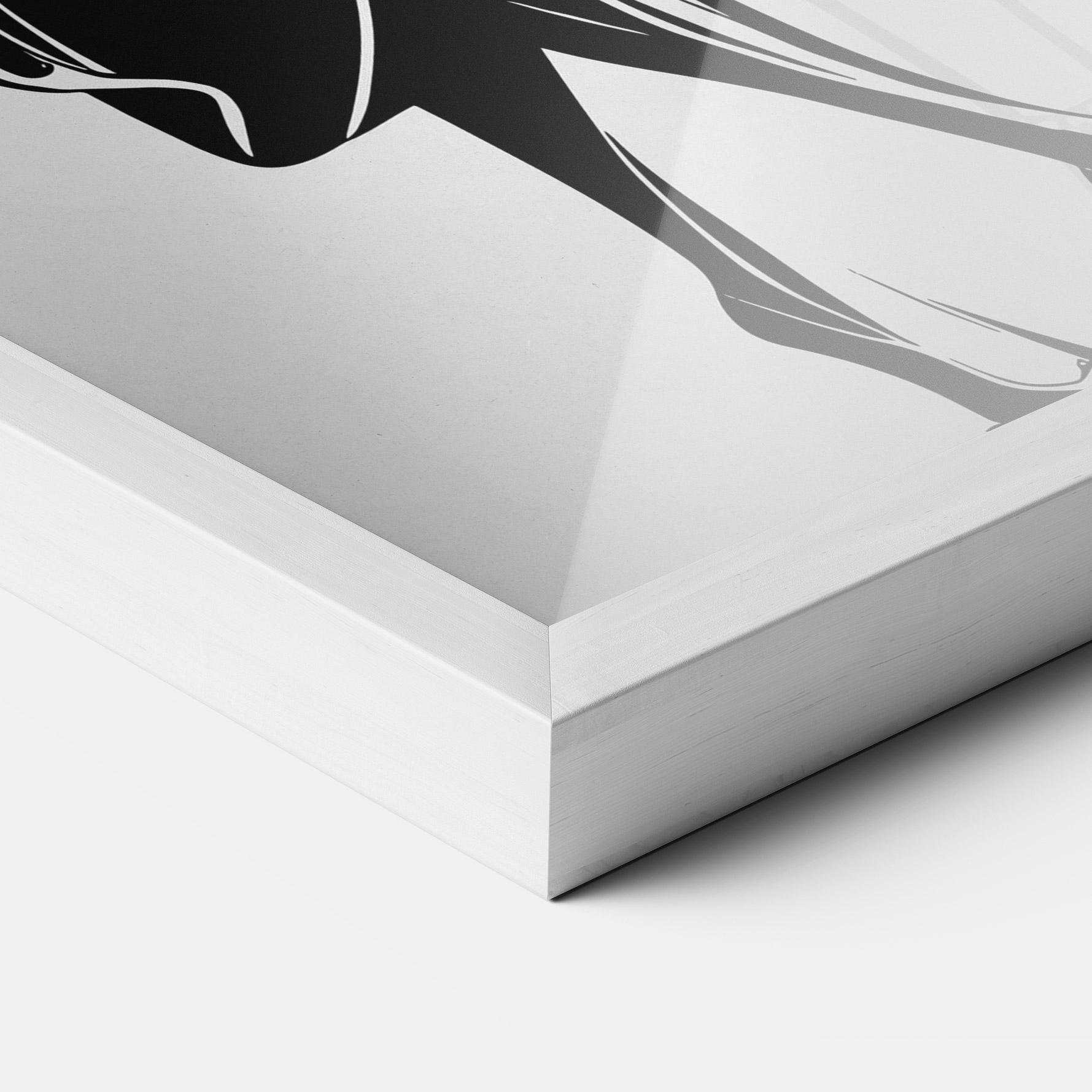 Рамкиран постер Lady Shilouette mockup 3