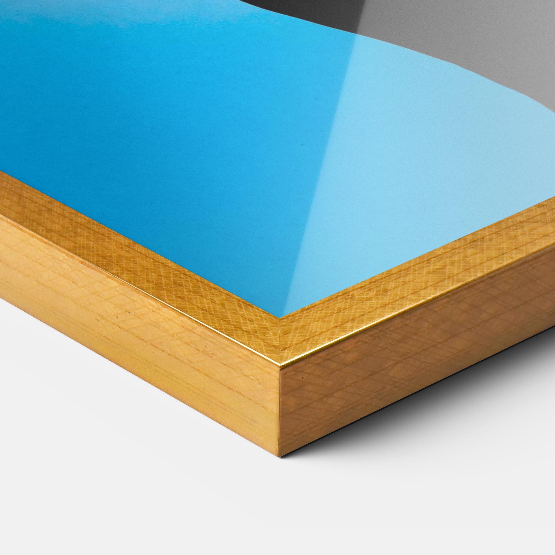 Рамкиран постер Blue Background mockup 3