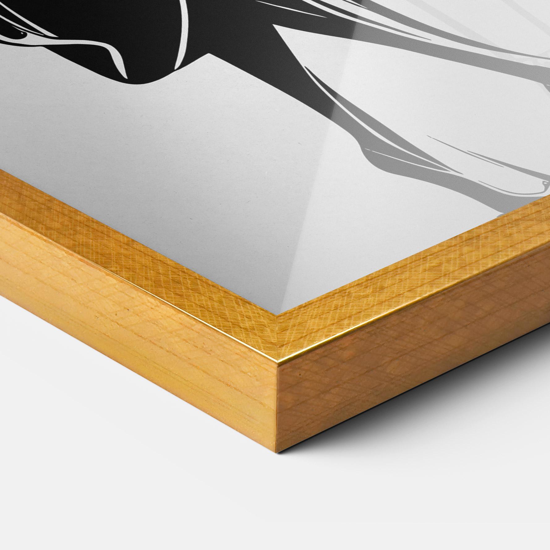 Рамкиран постер Lady Shilouette mockup 3