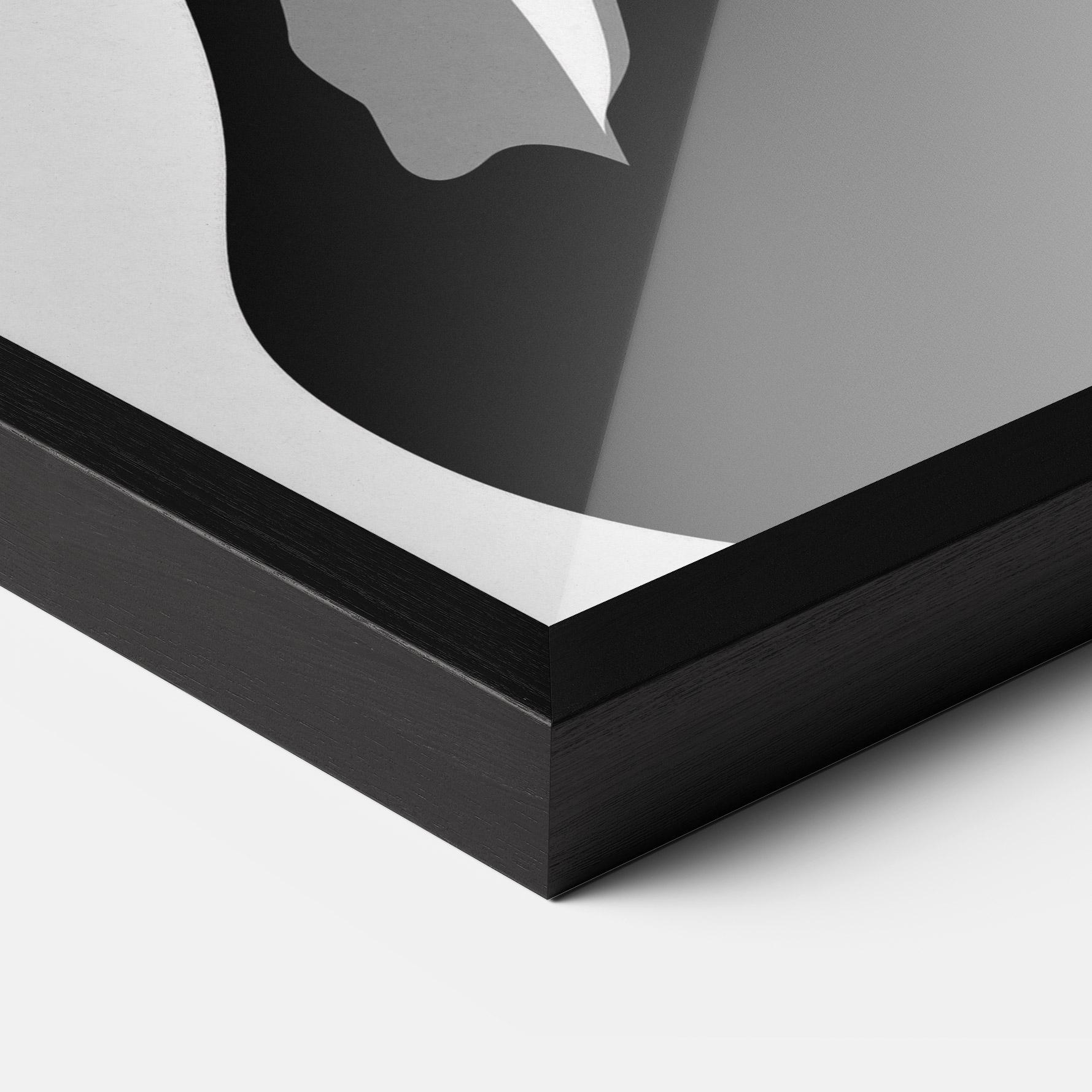 Рамкиран постер Black Woman Shilouette mockup 3