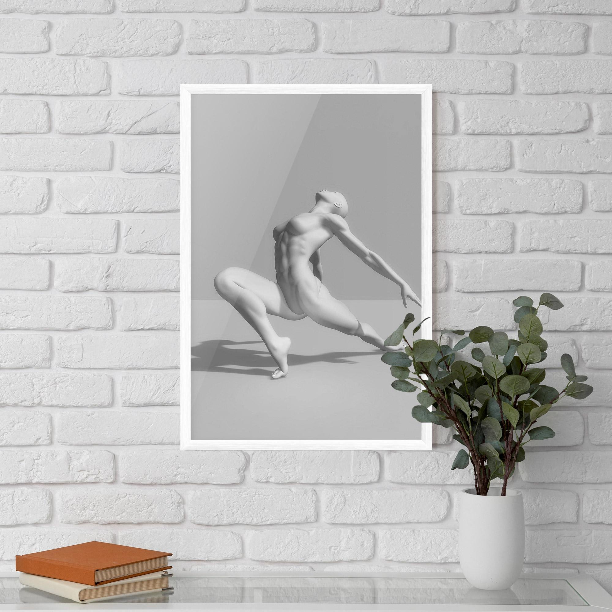 Рамкиран постер 3d Ballet Pose mockup 5