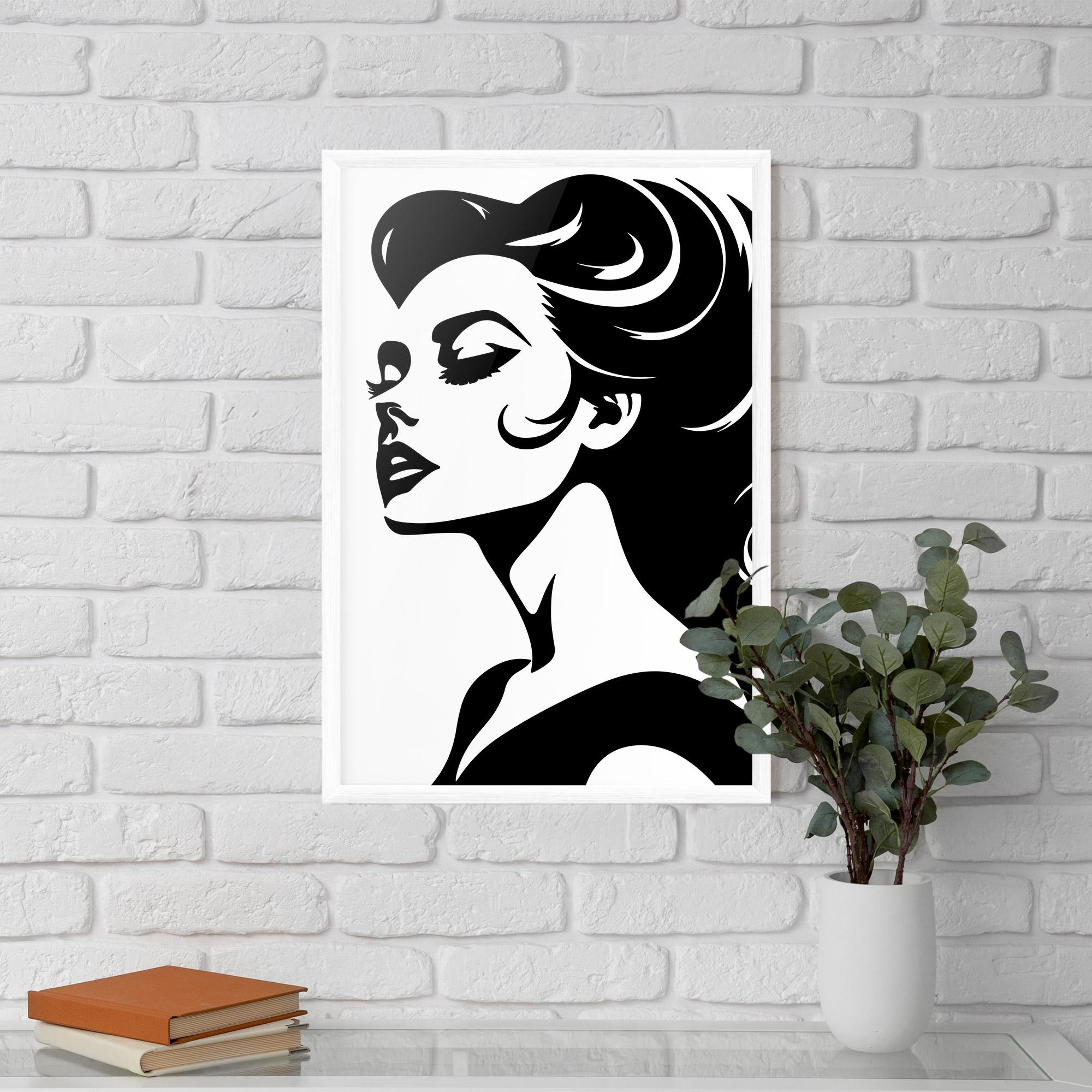 Рамкиран постер Eyeliner Shilouette mockup 5