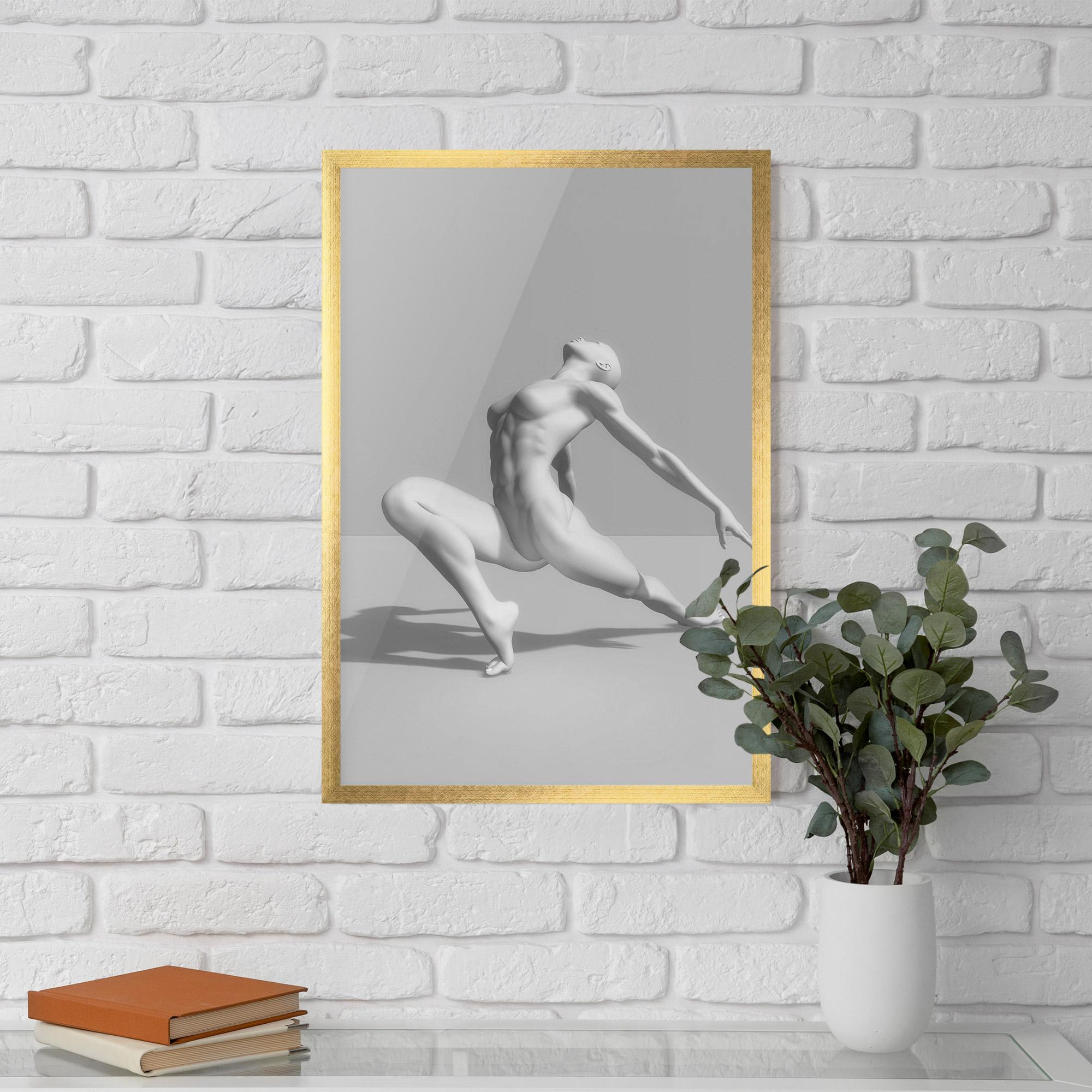 Рамкиран постер 3d Ballet Pose mockup 5