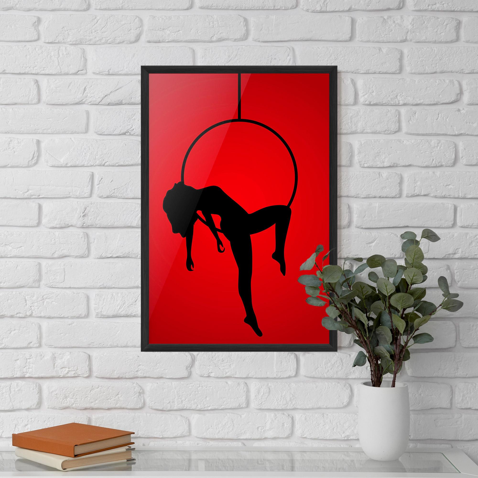 Рамкиран постер Dancer Shilouette mockup 5