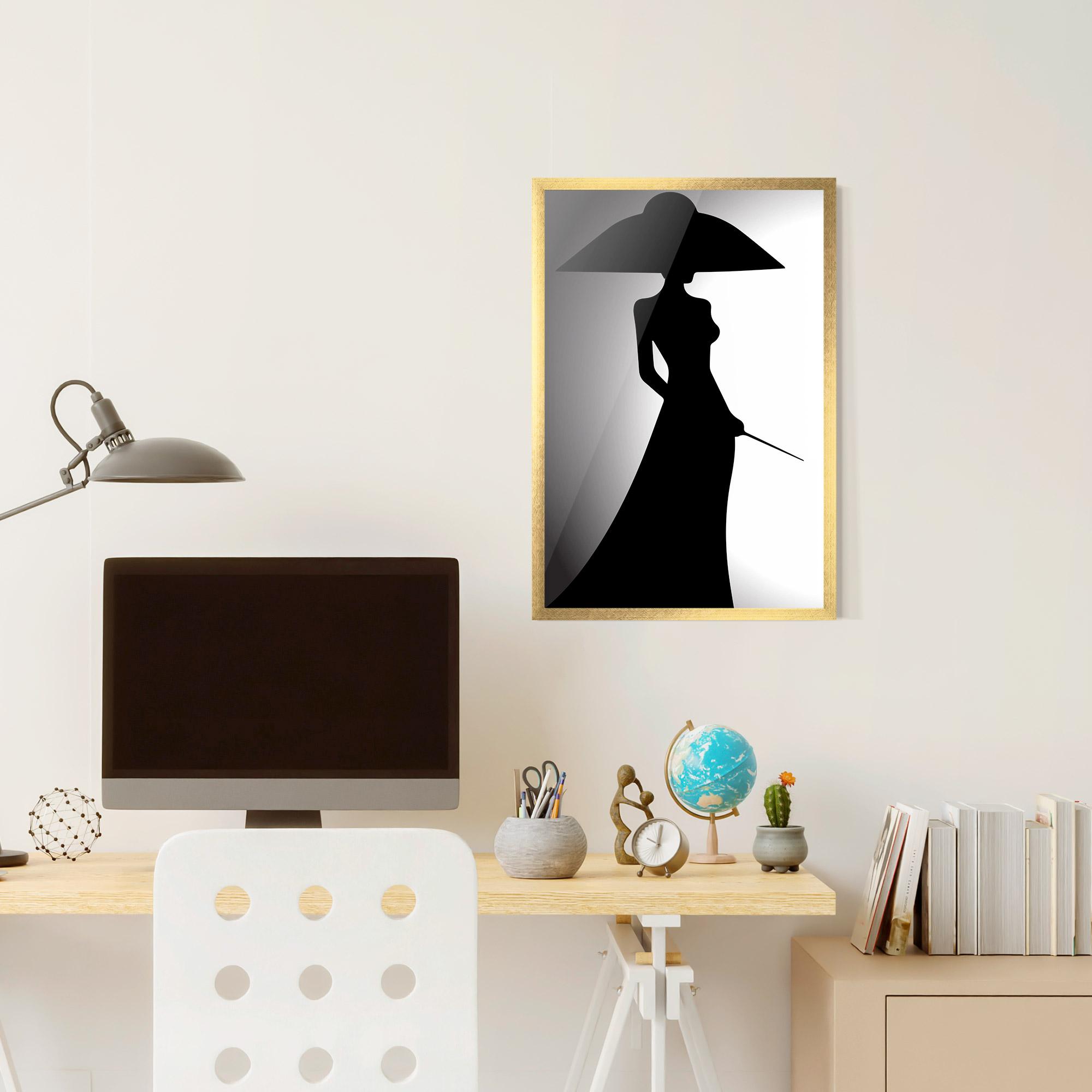 Рамкиран постер Big Hat Lady mockup 6
