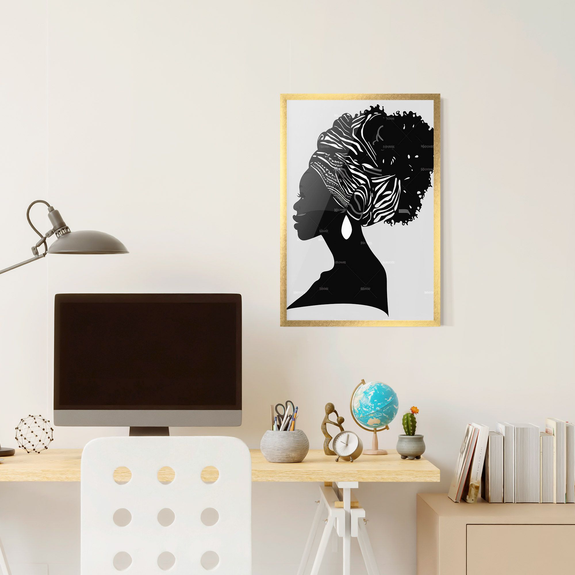 Black Woman Silhouette mockup 6