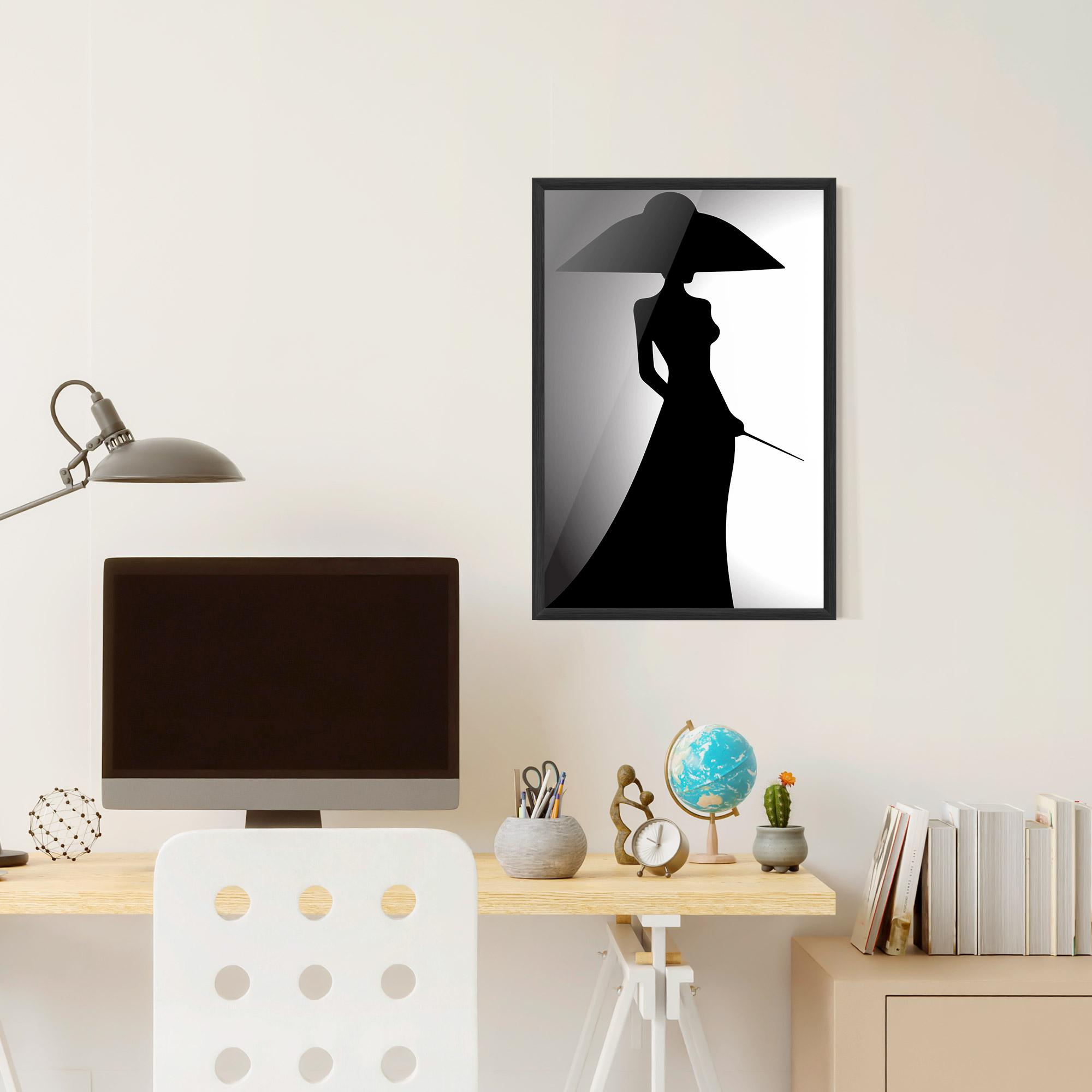 Рамкиран постер Big Hat Lady mockup 6