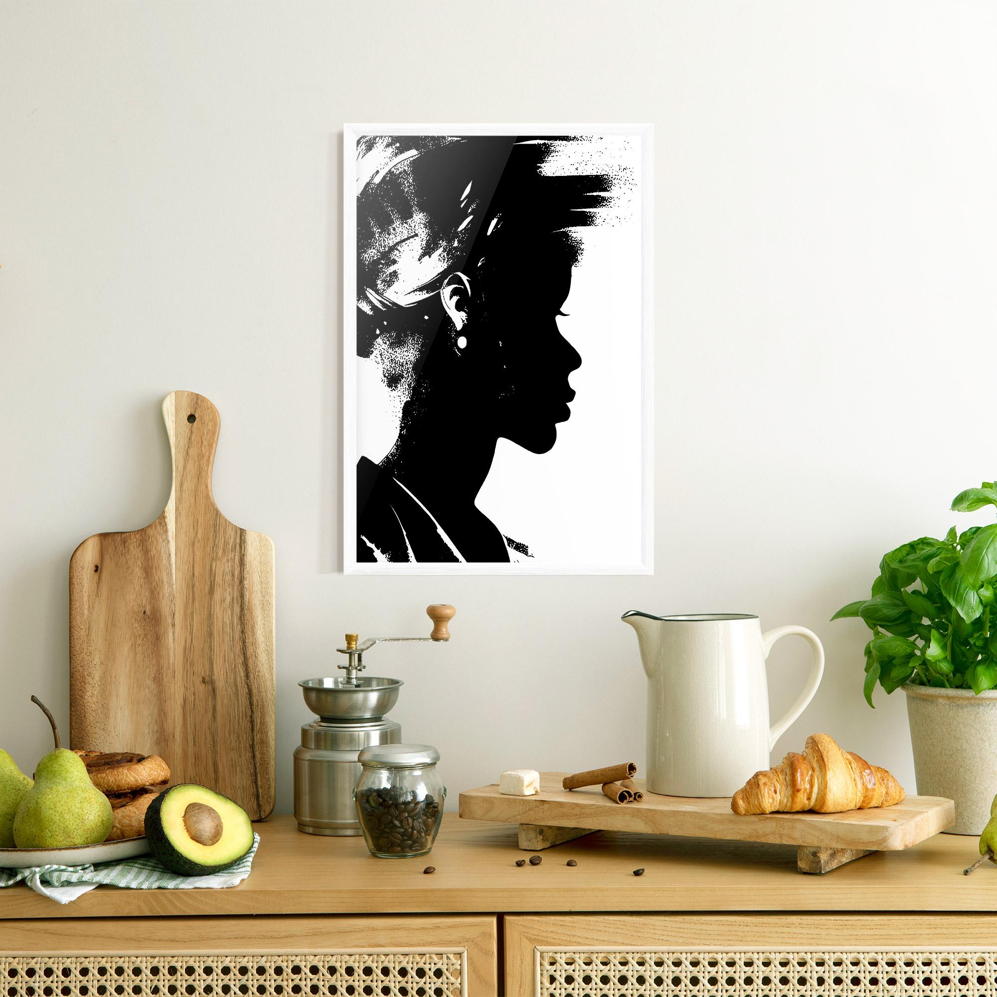 Рамкиран постер Black Silhouette mockup 8