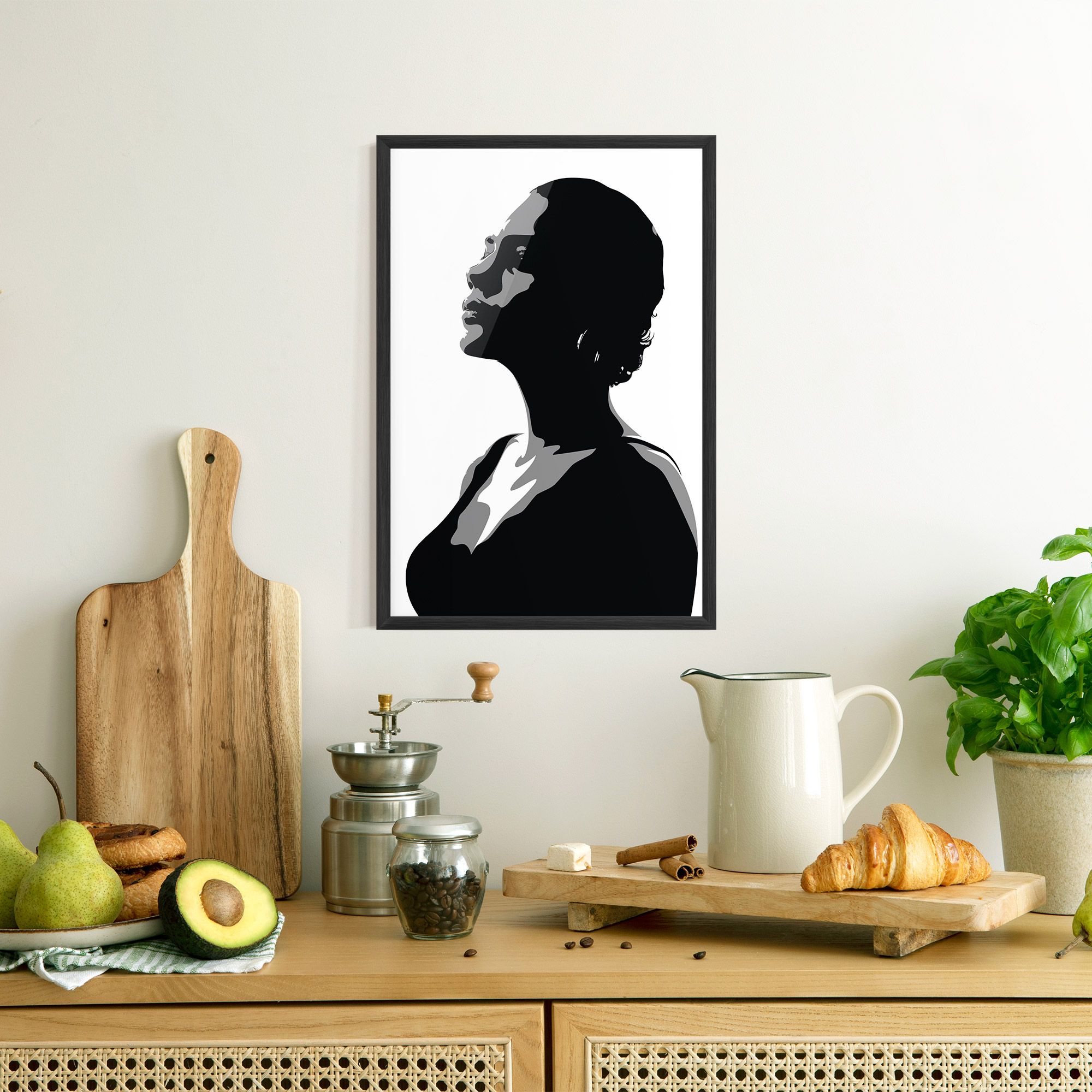 Black Woman Shilouette mockup 8