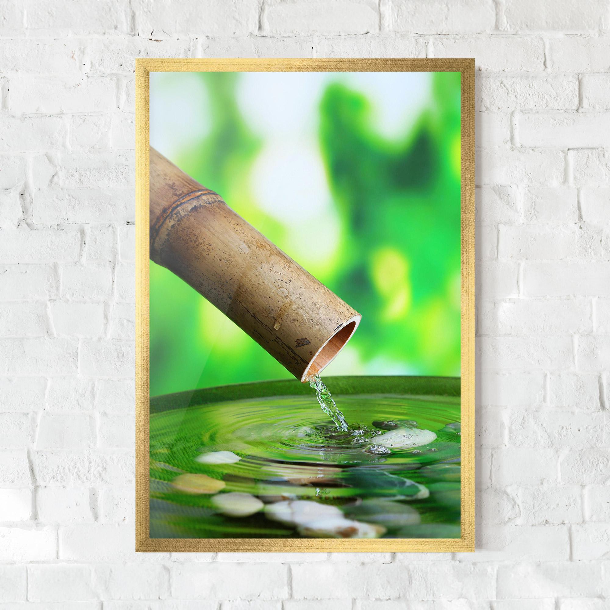 Рамкиран постер Bamboo Fountain mockup 0