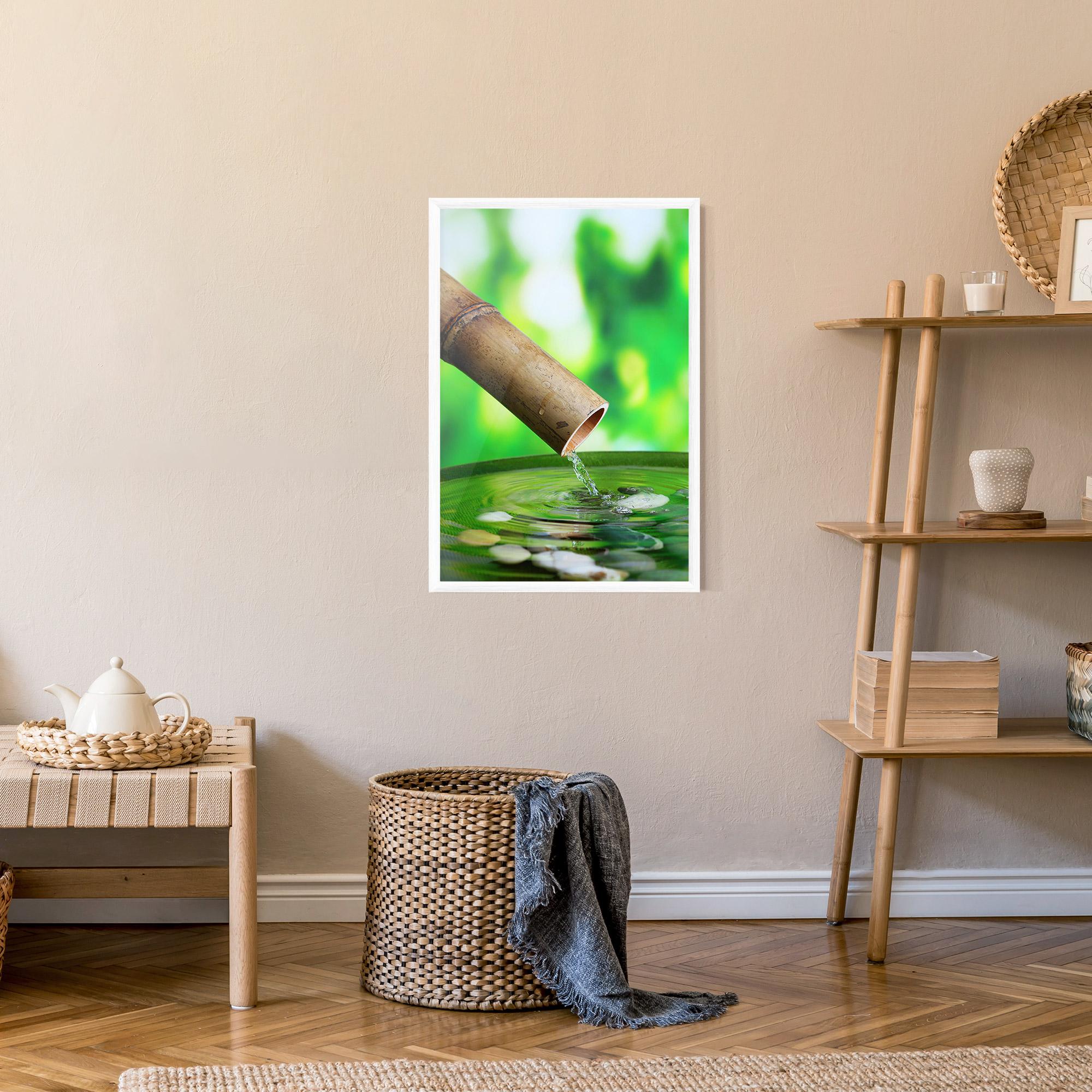 Рамкиран постер Bamboo Fountain mockup 9