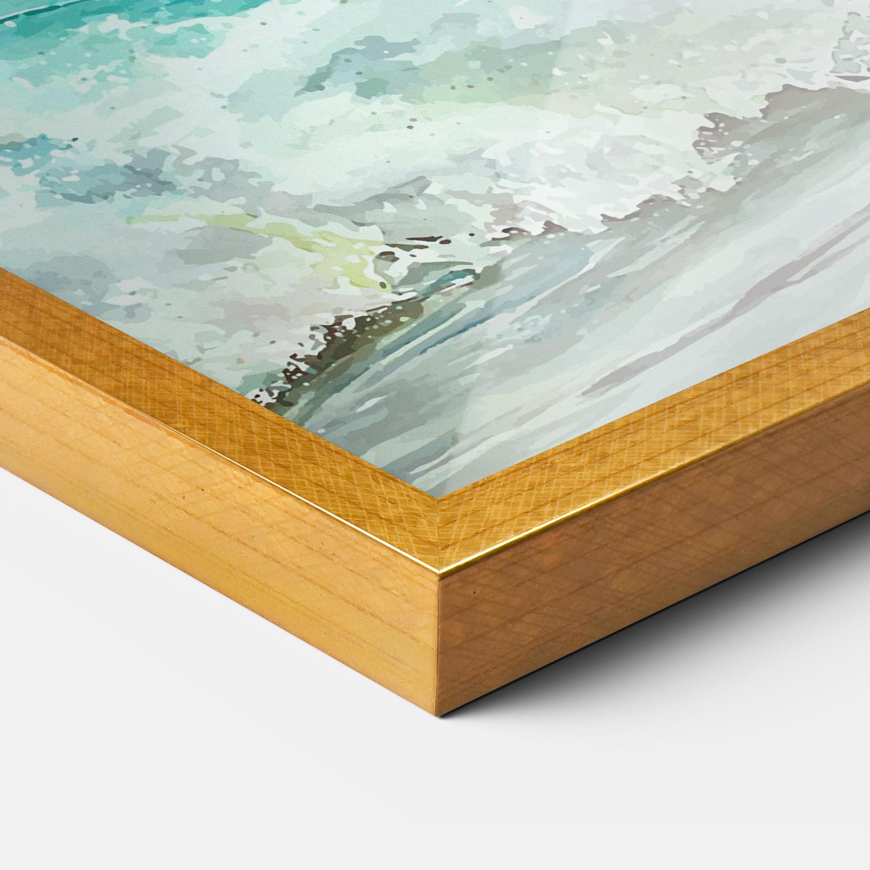 Рамкиран постер Sea Watercolor mockup 3