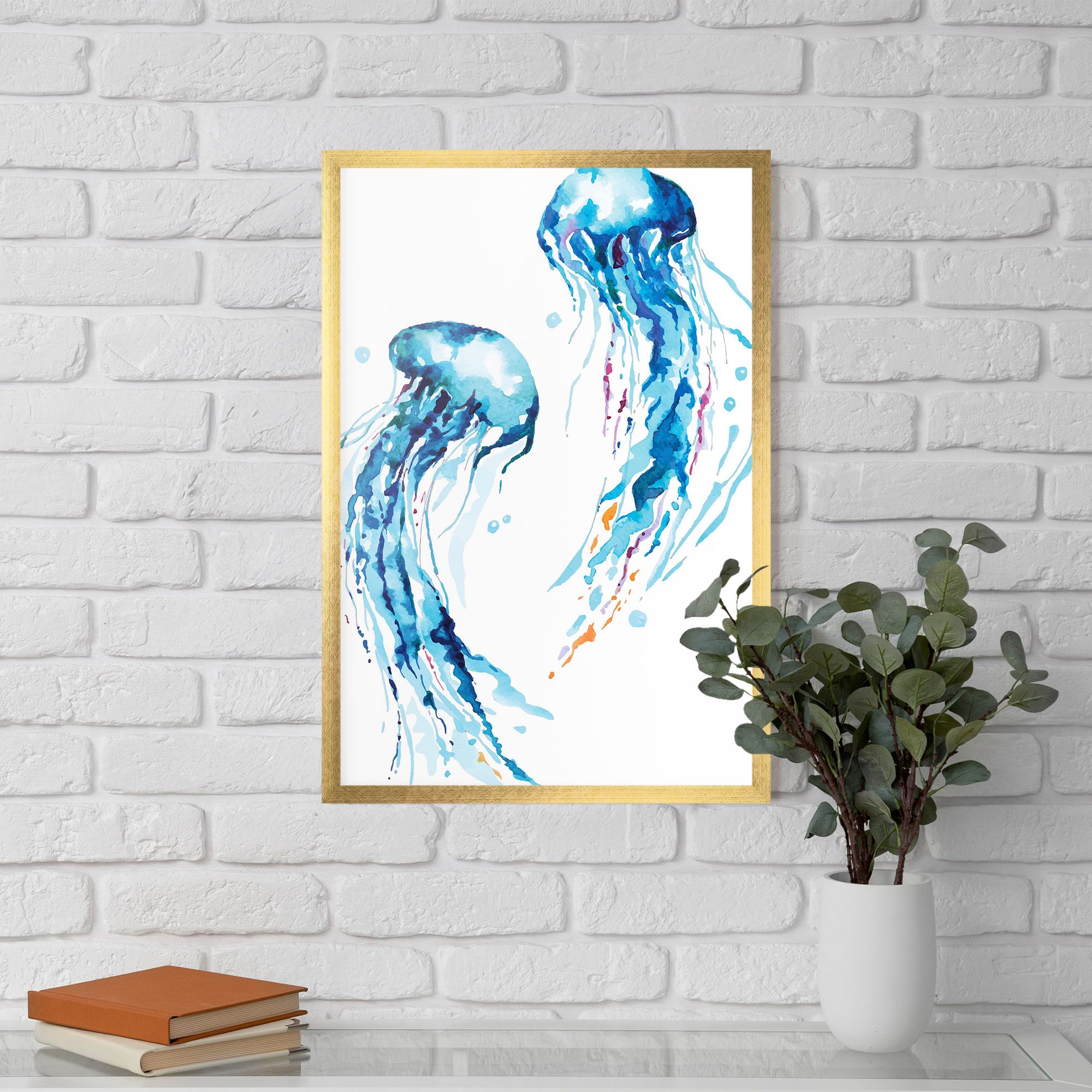 Jellyfish Watercolor mockup 5