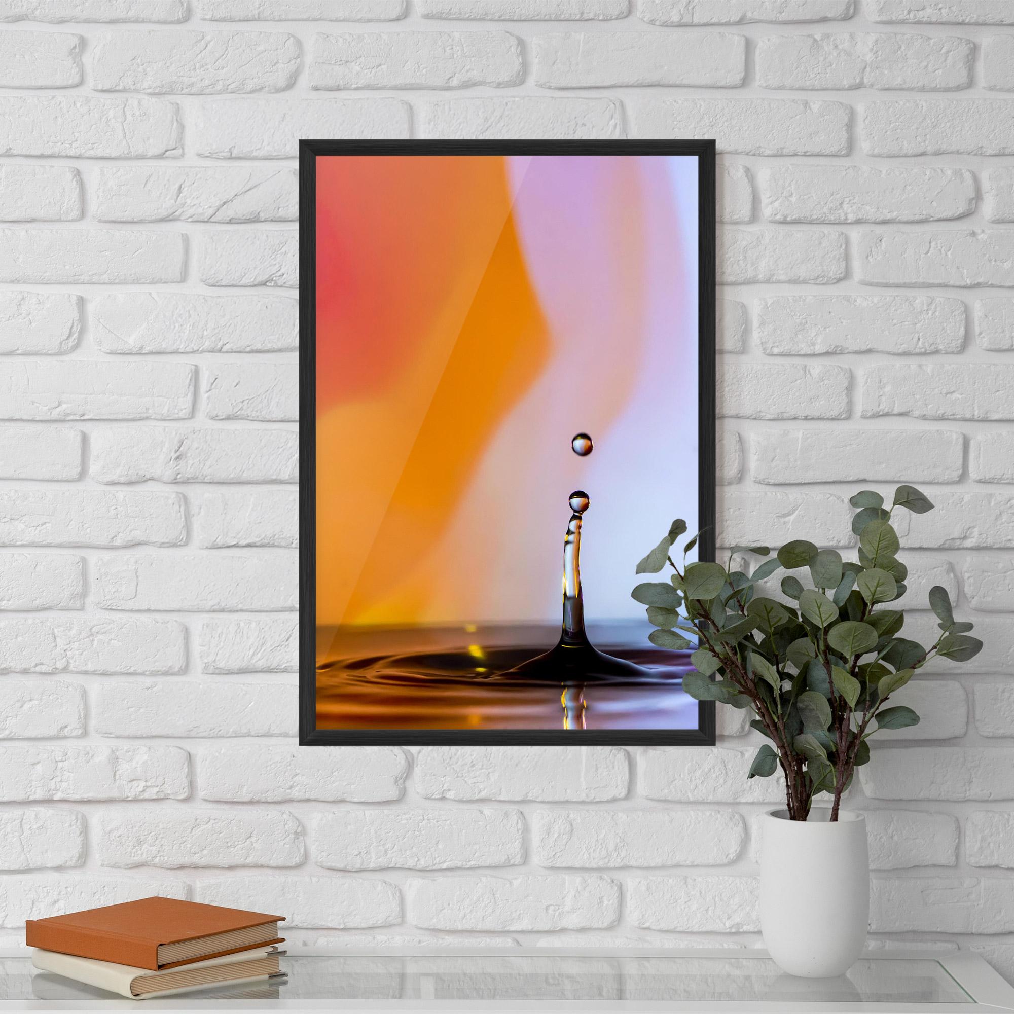 Рамкиран постер Orange Light Drop mockup 5