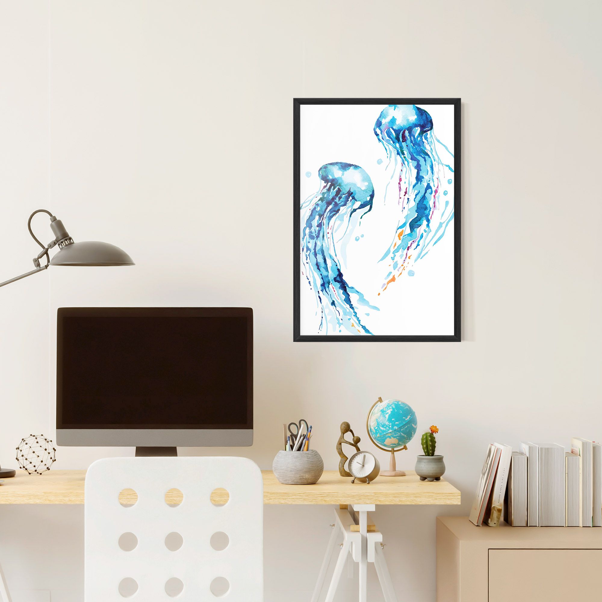 Jellyfish Watercolor mockup 6