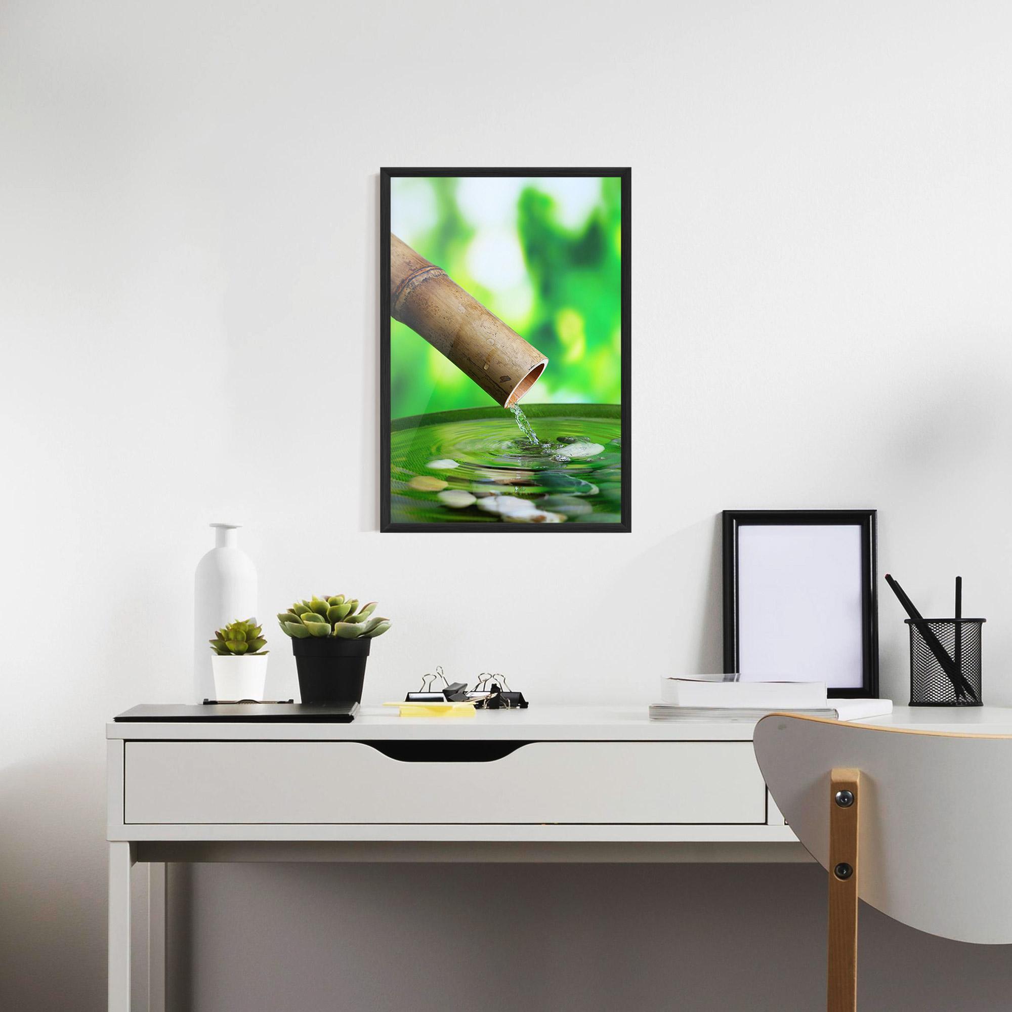 Рамкиран постер Bamboo Fountain mockup 7