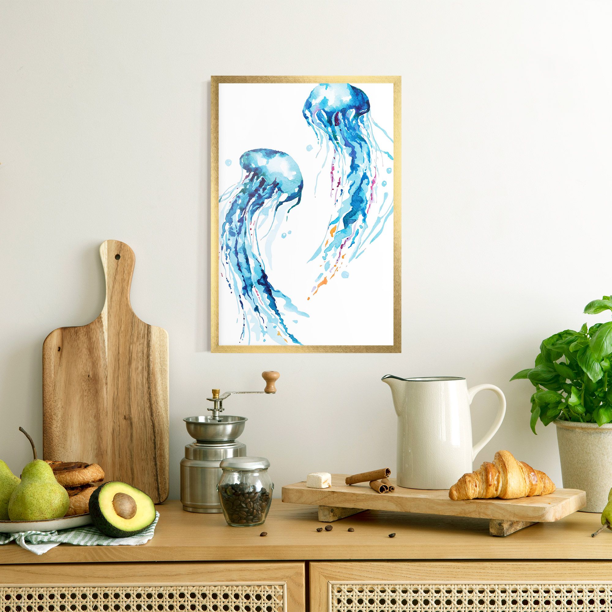 Jellyfish Watercolor mockup 8