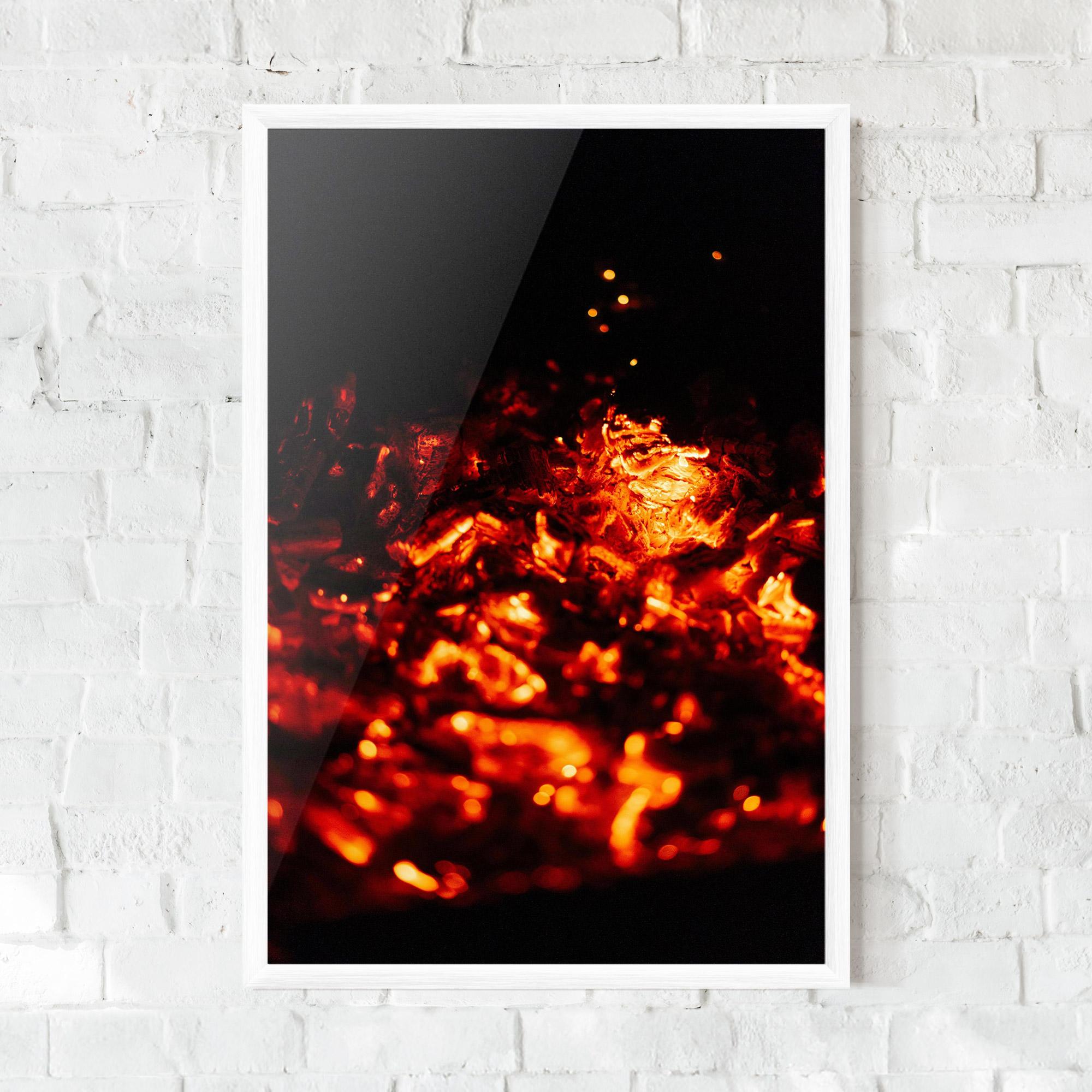 Рамкиран постер Fire Coal mockup 0