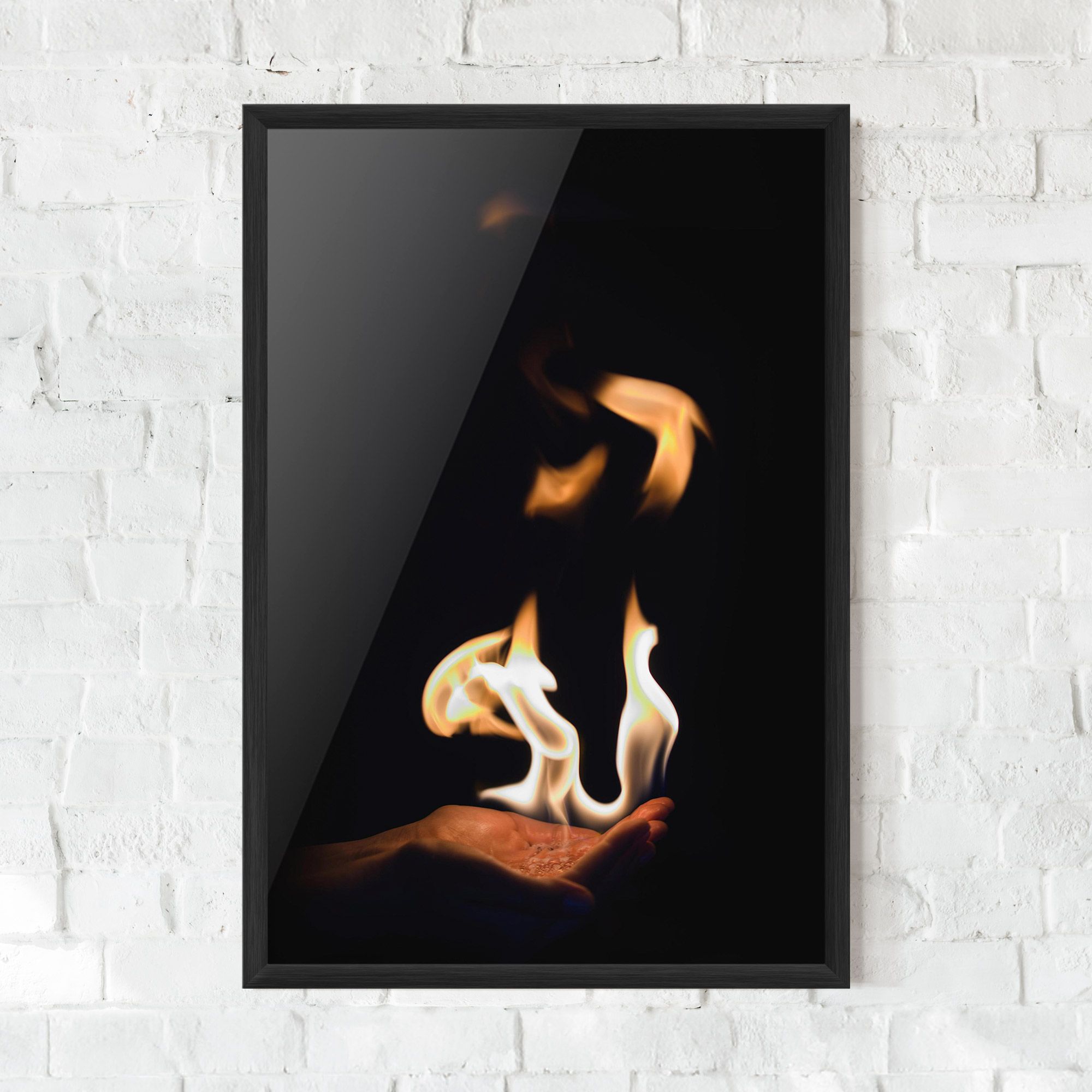 White Orange Fire mockup 0