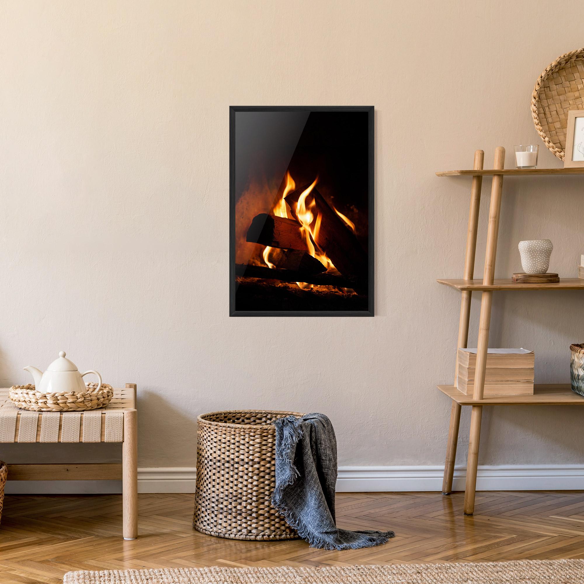 Рамкиран постер Fire Wood View mockup 9