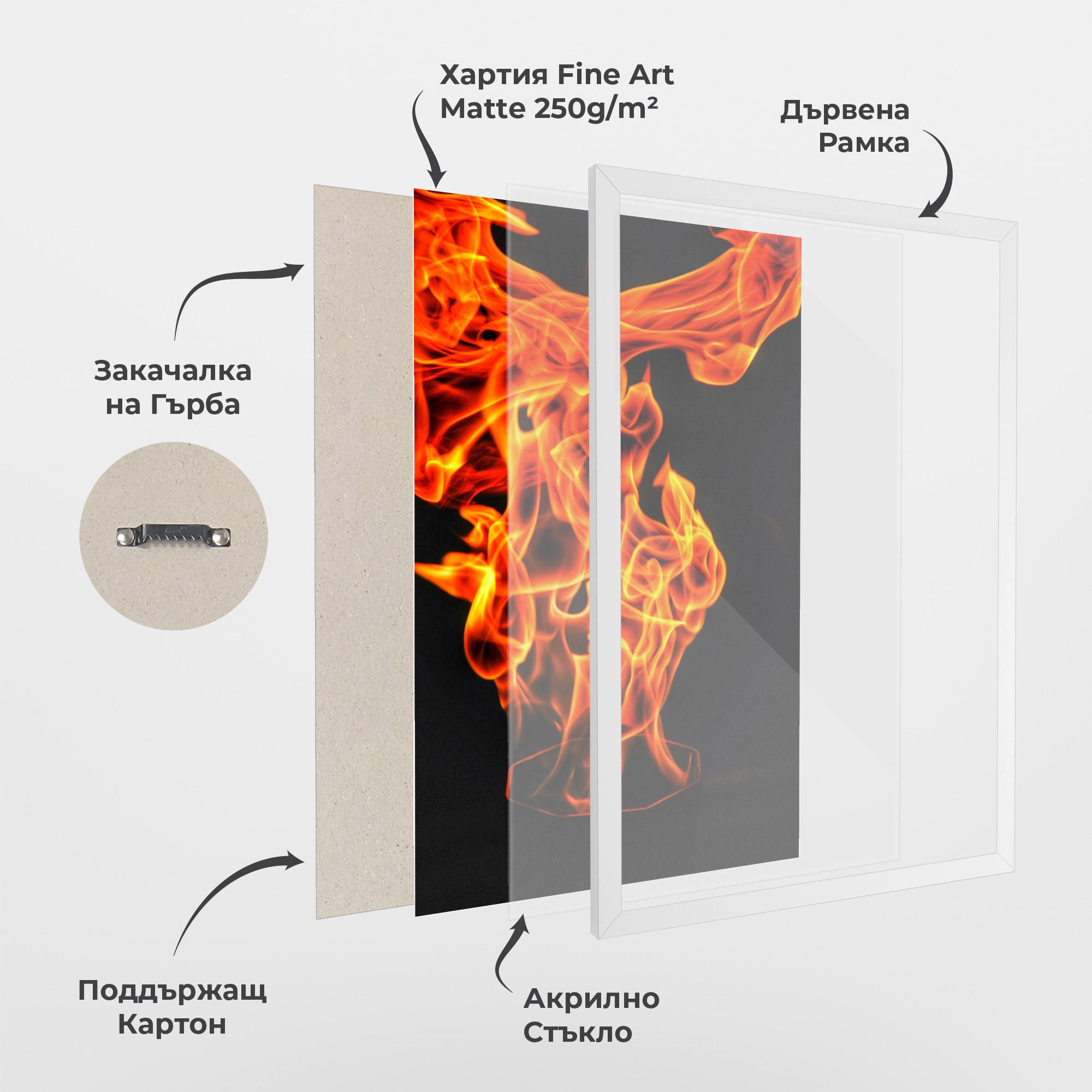 Рамкиран постер Phoenix Heat Dance mockup 1