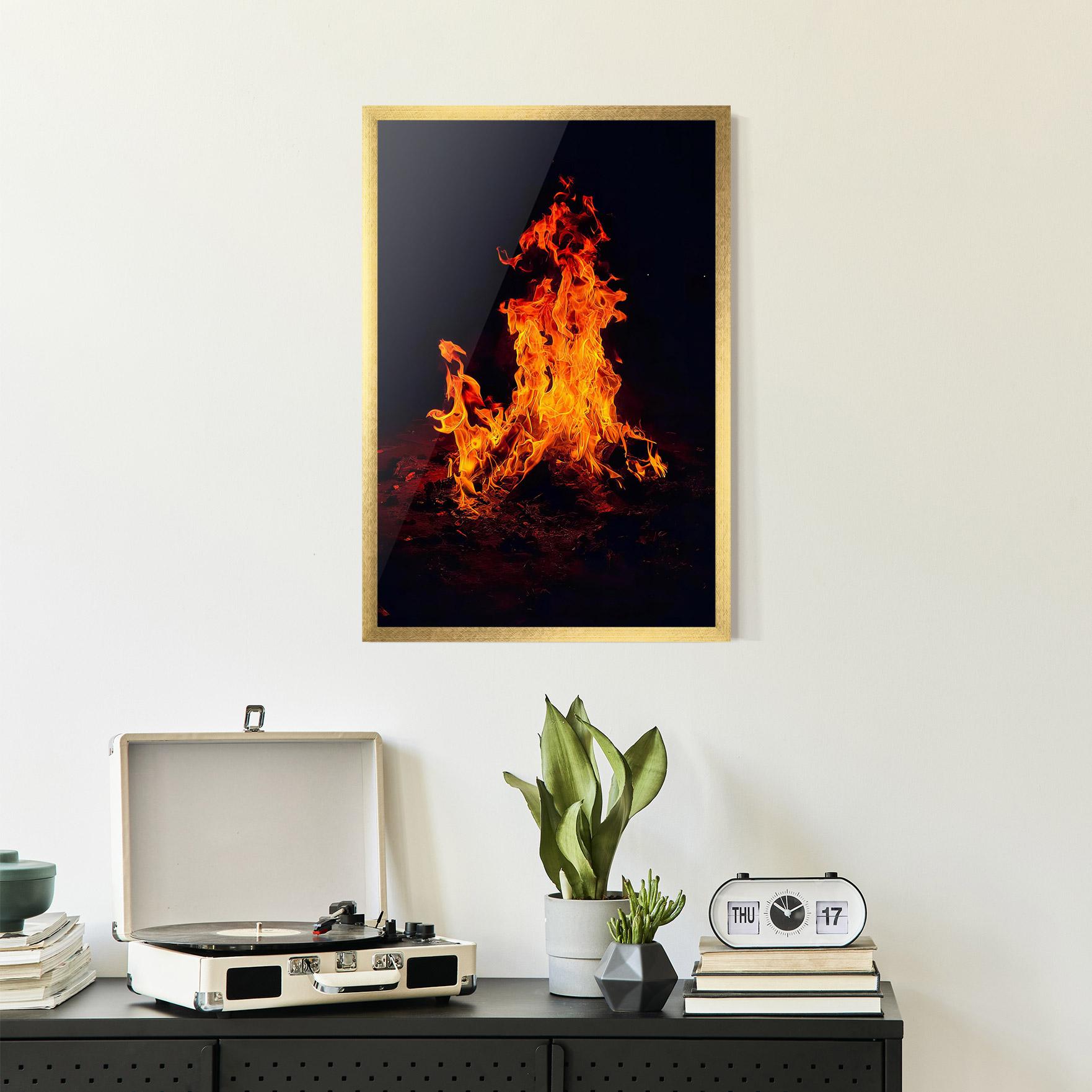 Рамкиран постер Fire Art mockup 2