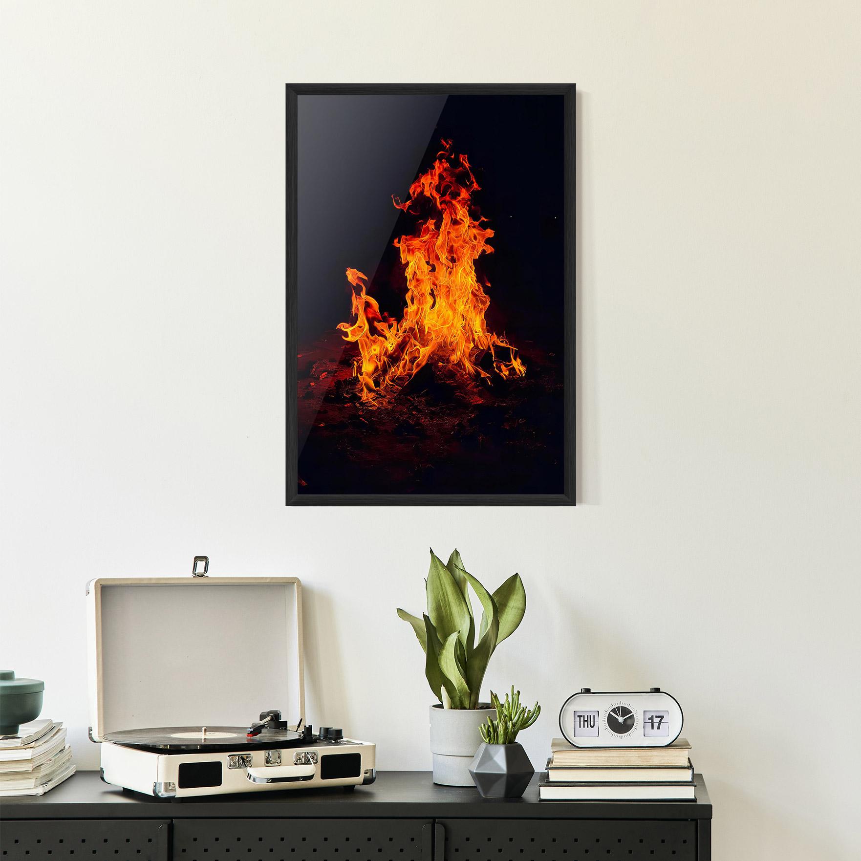Рамкиран постер Fire Art mockup 2