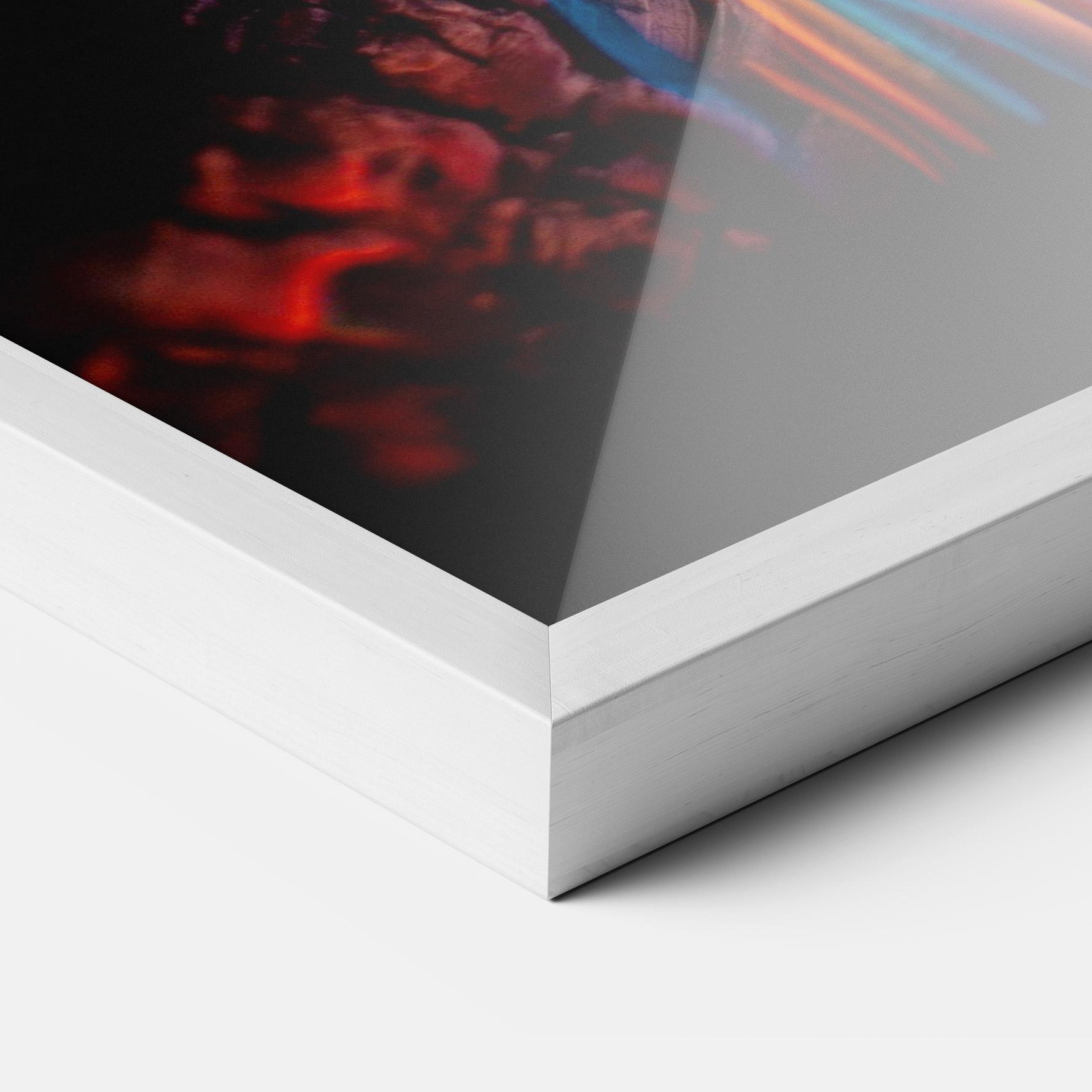 Рамкиран постер Blue Orange Fire mockup 3