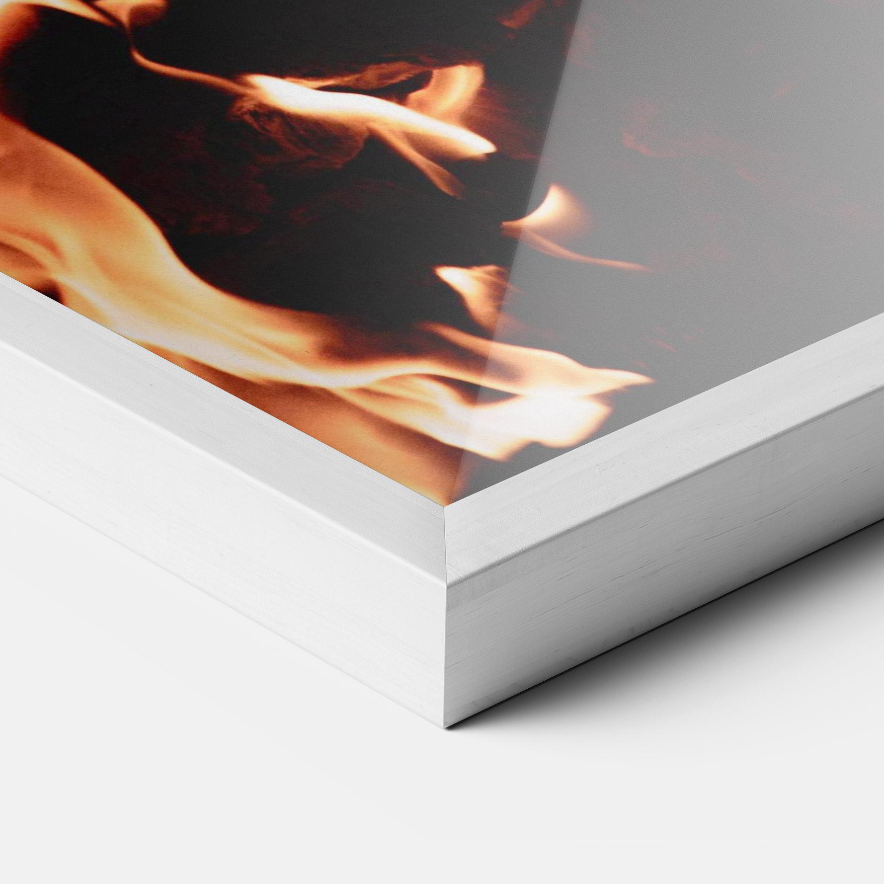 Рамкиран постер Red Grey Fire mockup 3