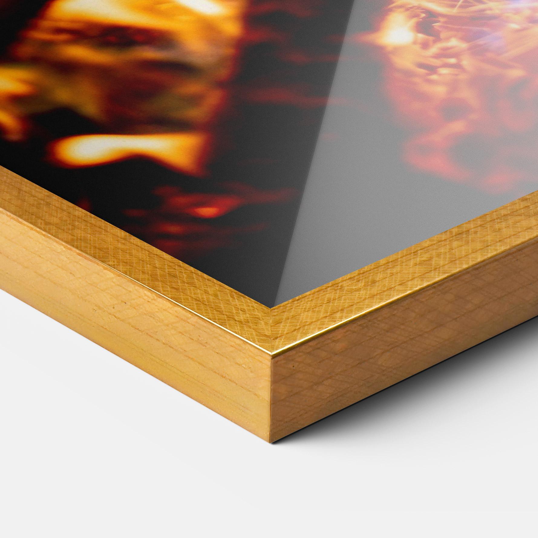 Рамкиран постер Blue Green Fire mockup 3