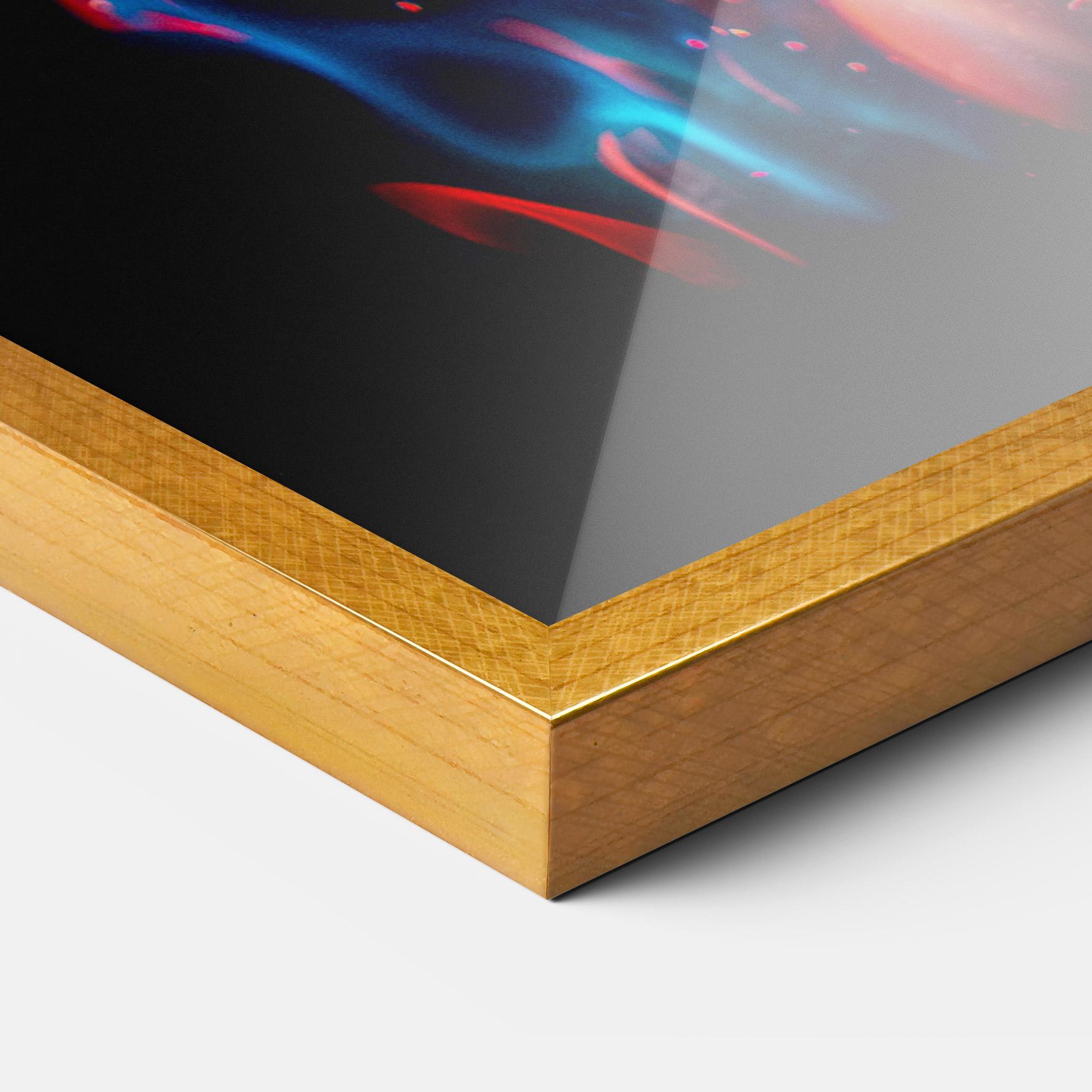 Рамкиран постер Blue Pink Fire mockup 3