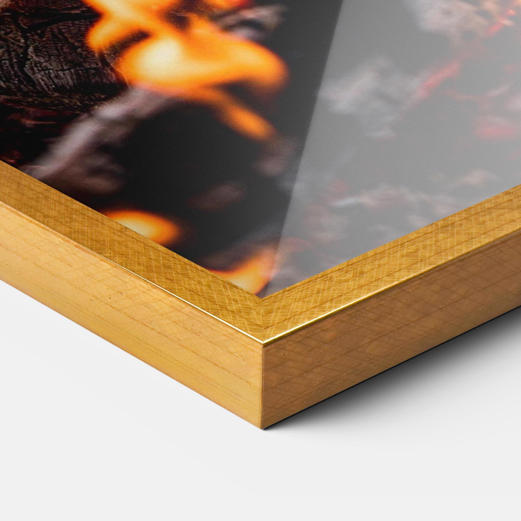 Рамкиран постер Marshmallows Fire mockup 3