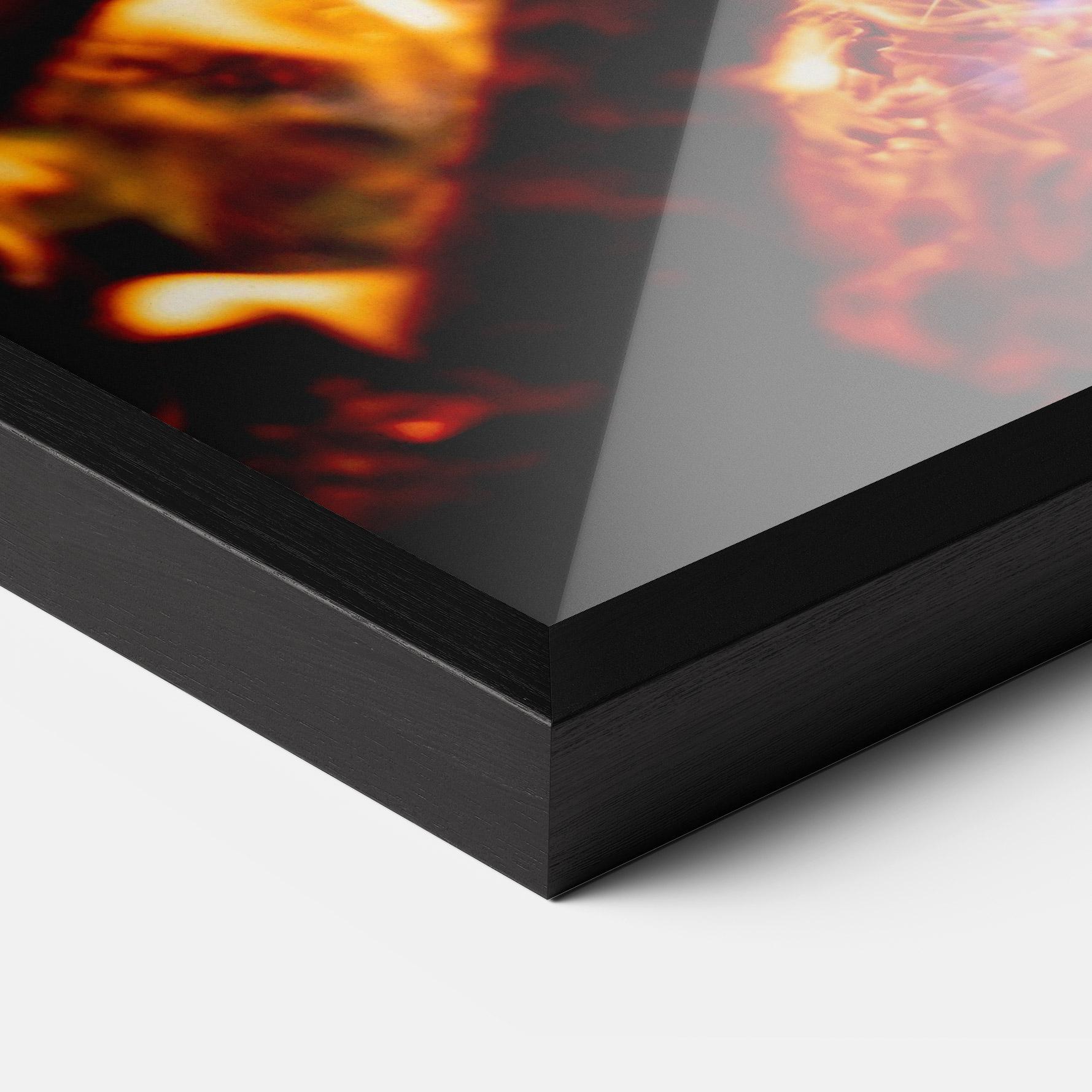 Рамкиран постер Blue Green Fire mockup 3