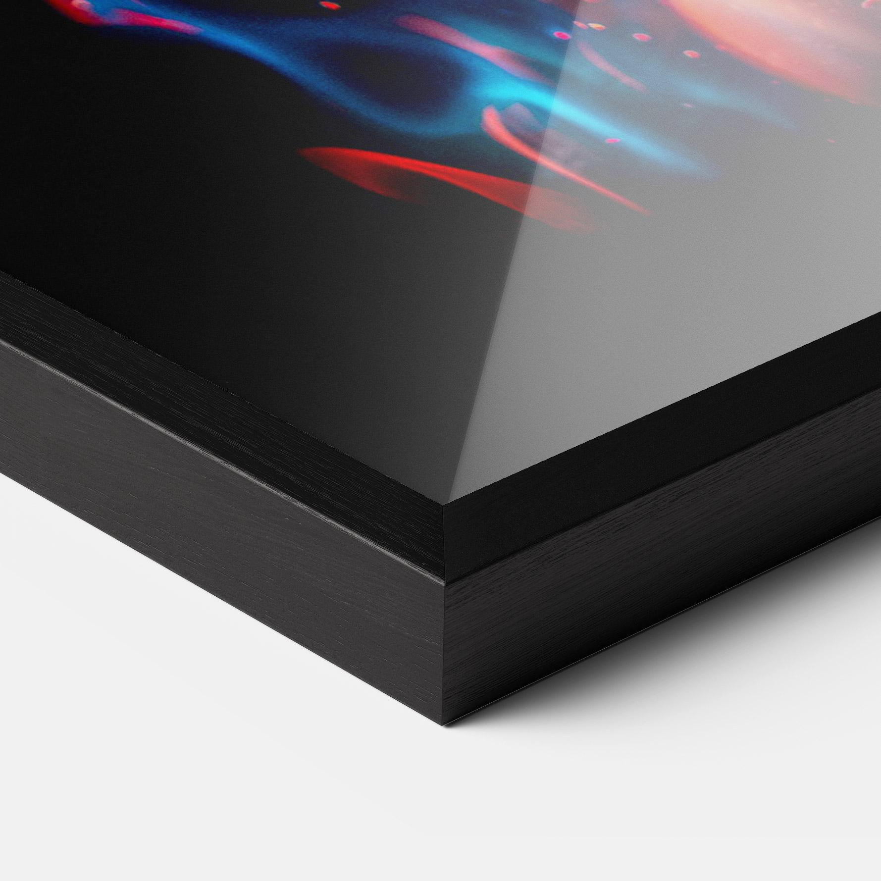 Рамкиран постер Blue Pink Fire mockup 3