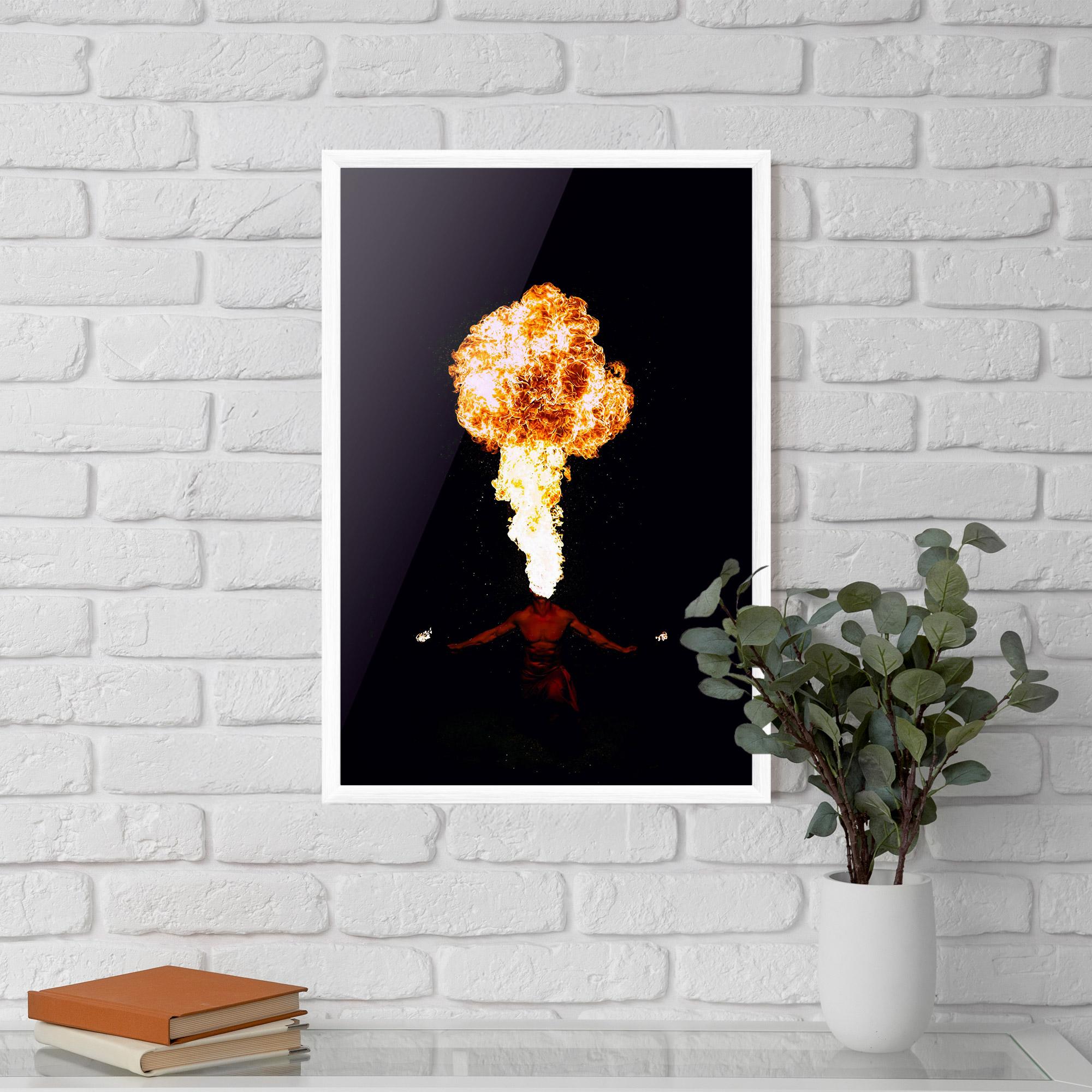 Рамкиран постер Spitting Fire mockup 5