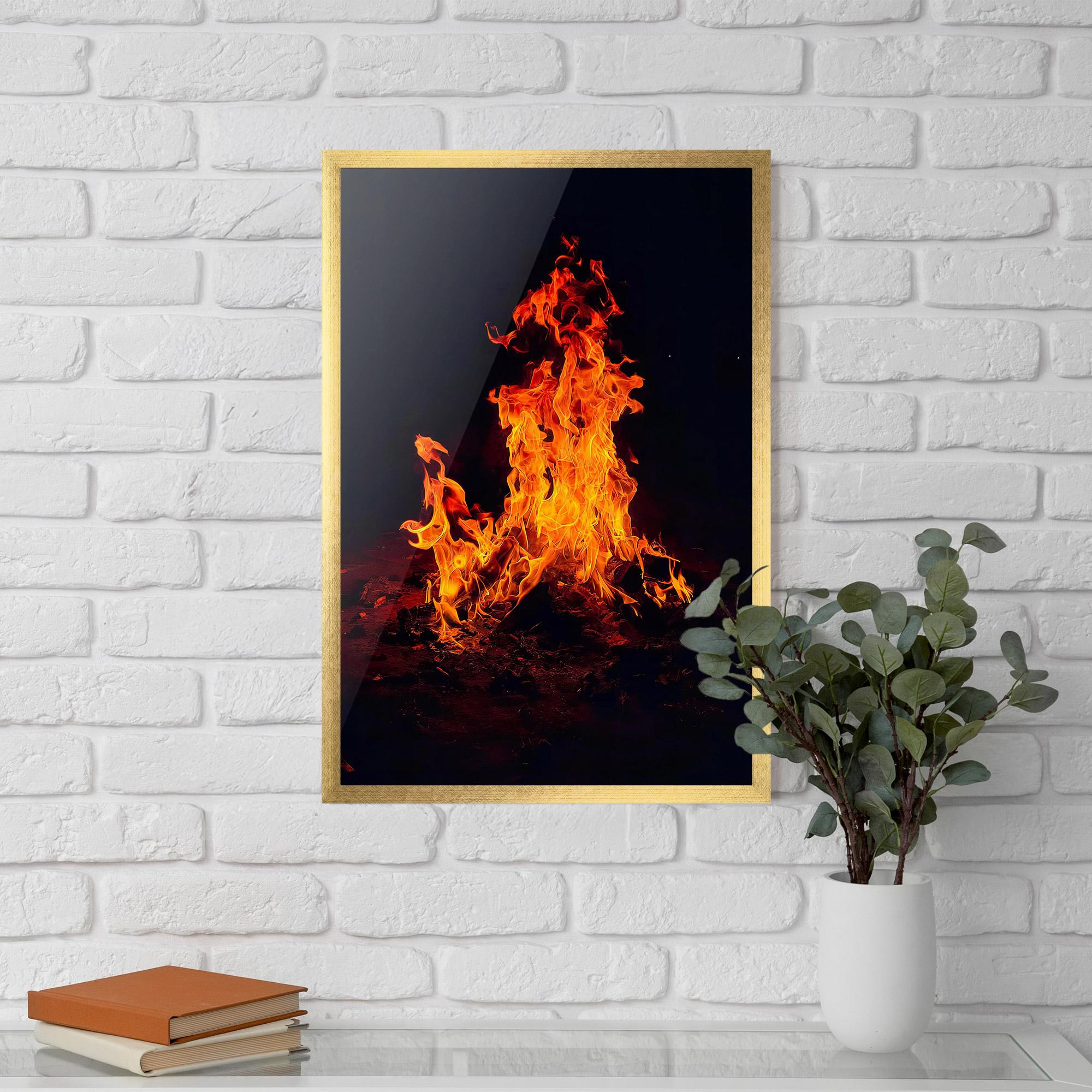 Рамкиран постер Fire Art mockup 5